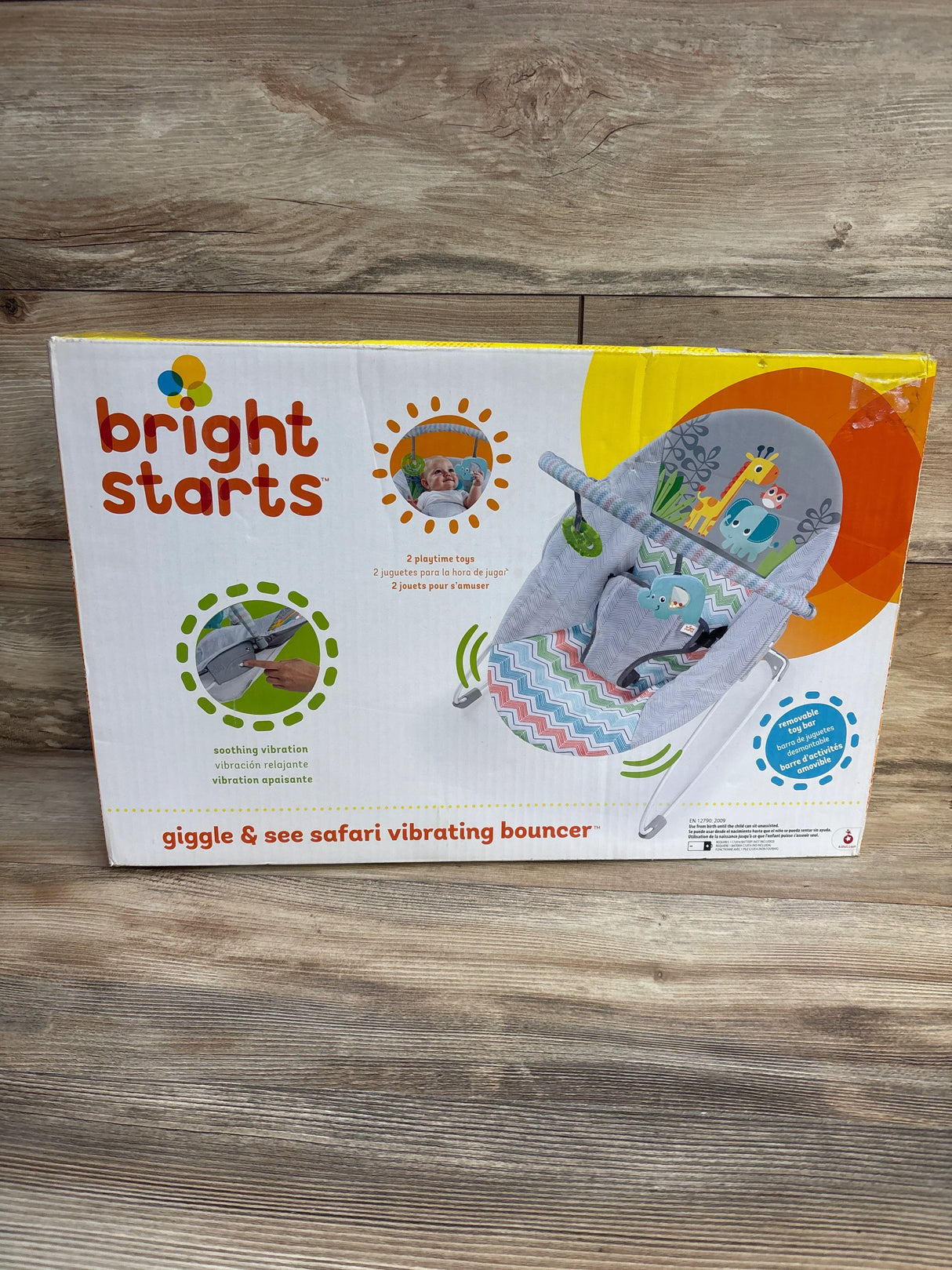 NEW Bright Starts Giggle & See Safari Vibrating Bouncer - Me n Mommy To Be