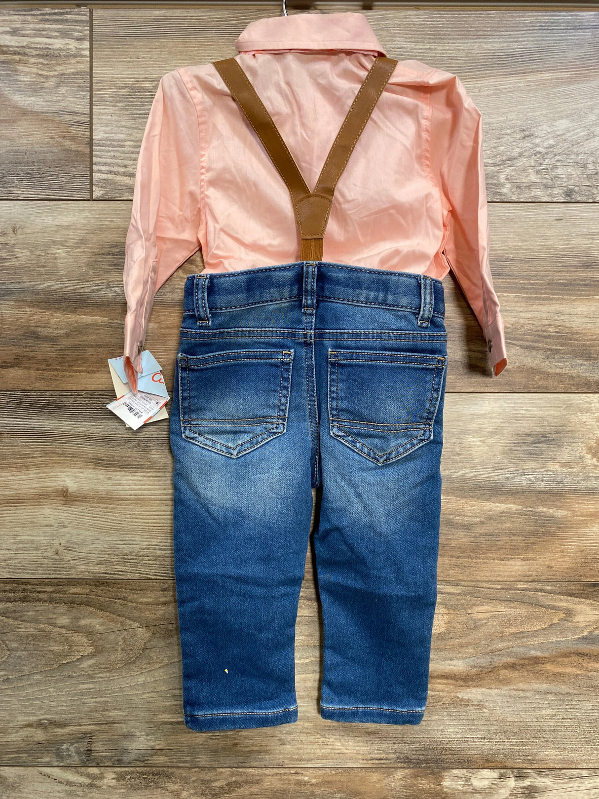 NEW Cat & Jack 4pc Suspender Set Pink sz 18m - Me n Mommy To Be