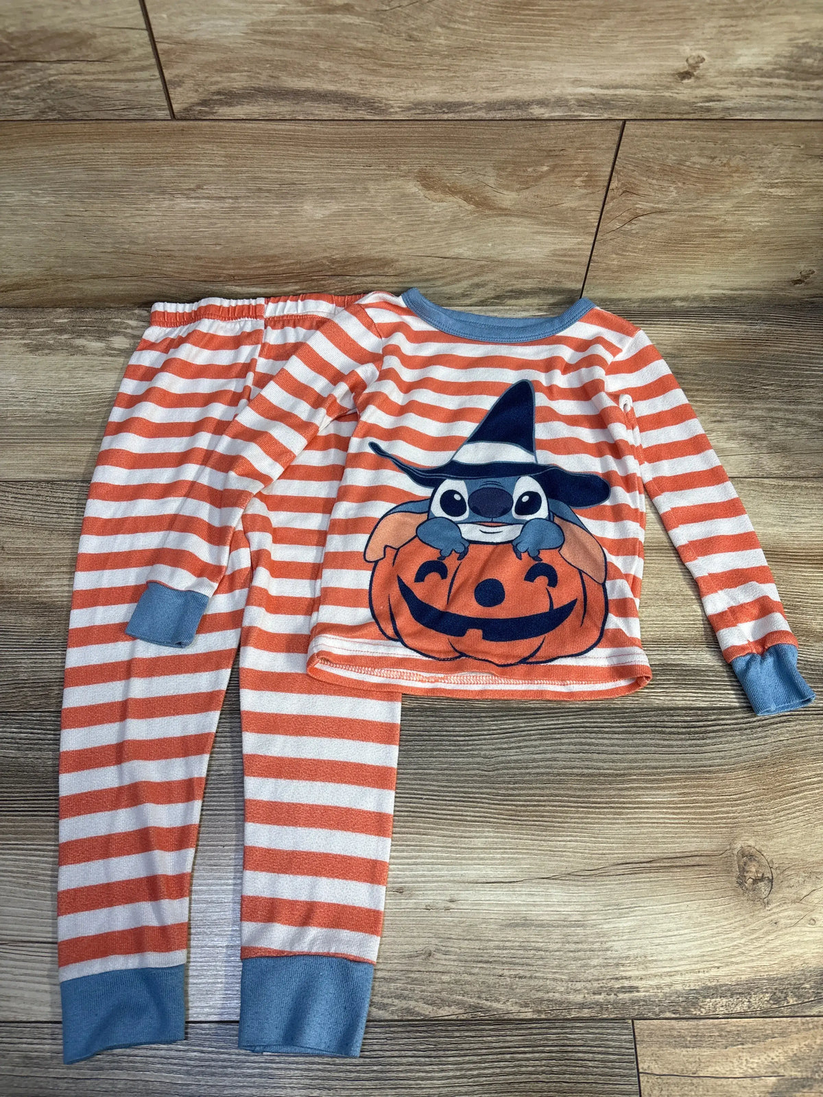 Disney Stitch 2pc Halloween Pajama Set Orange sz 5T