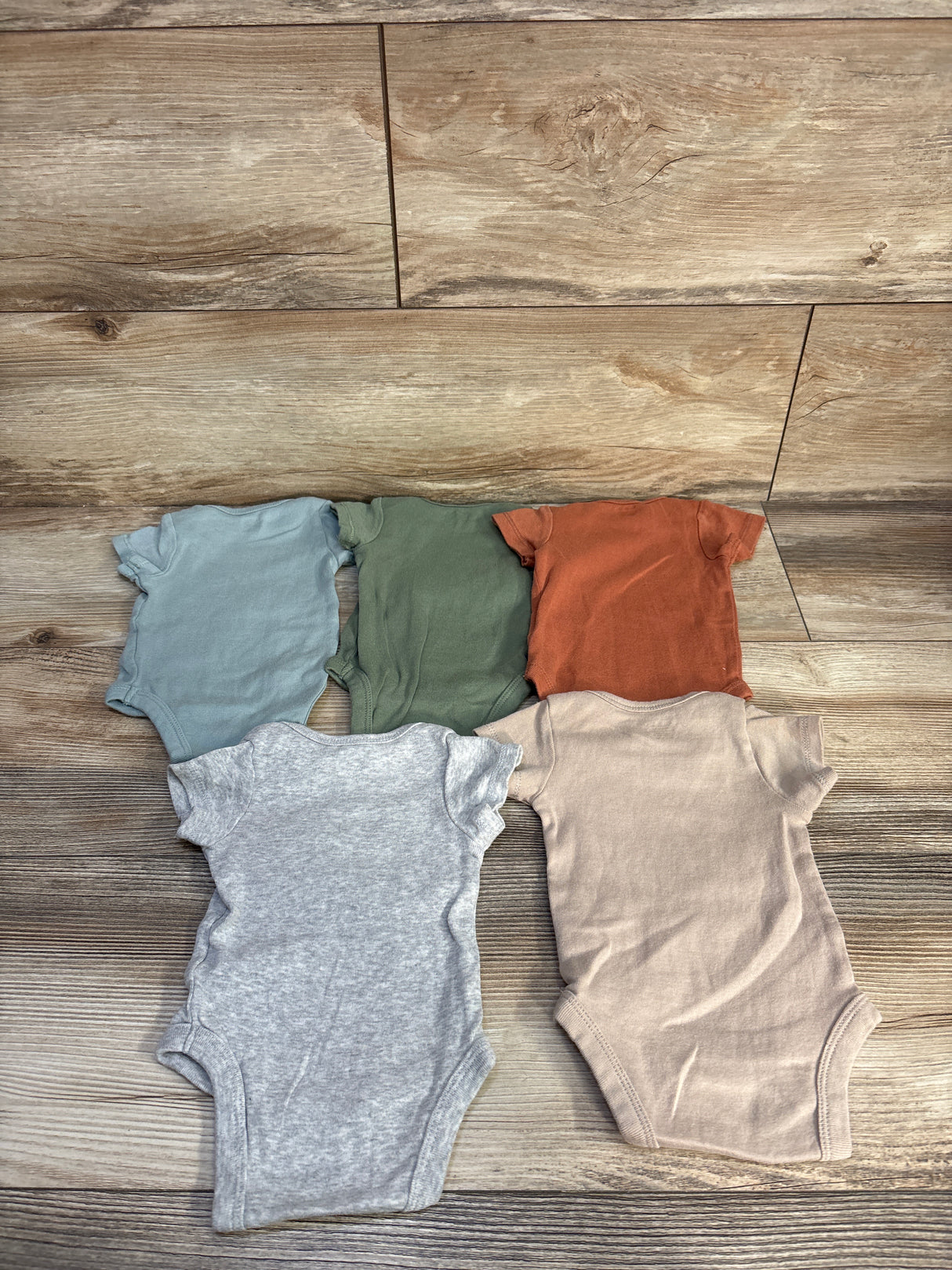 Gerber 5pk Bodysuit Set Green sz Newborn