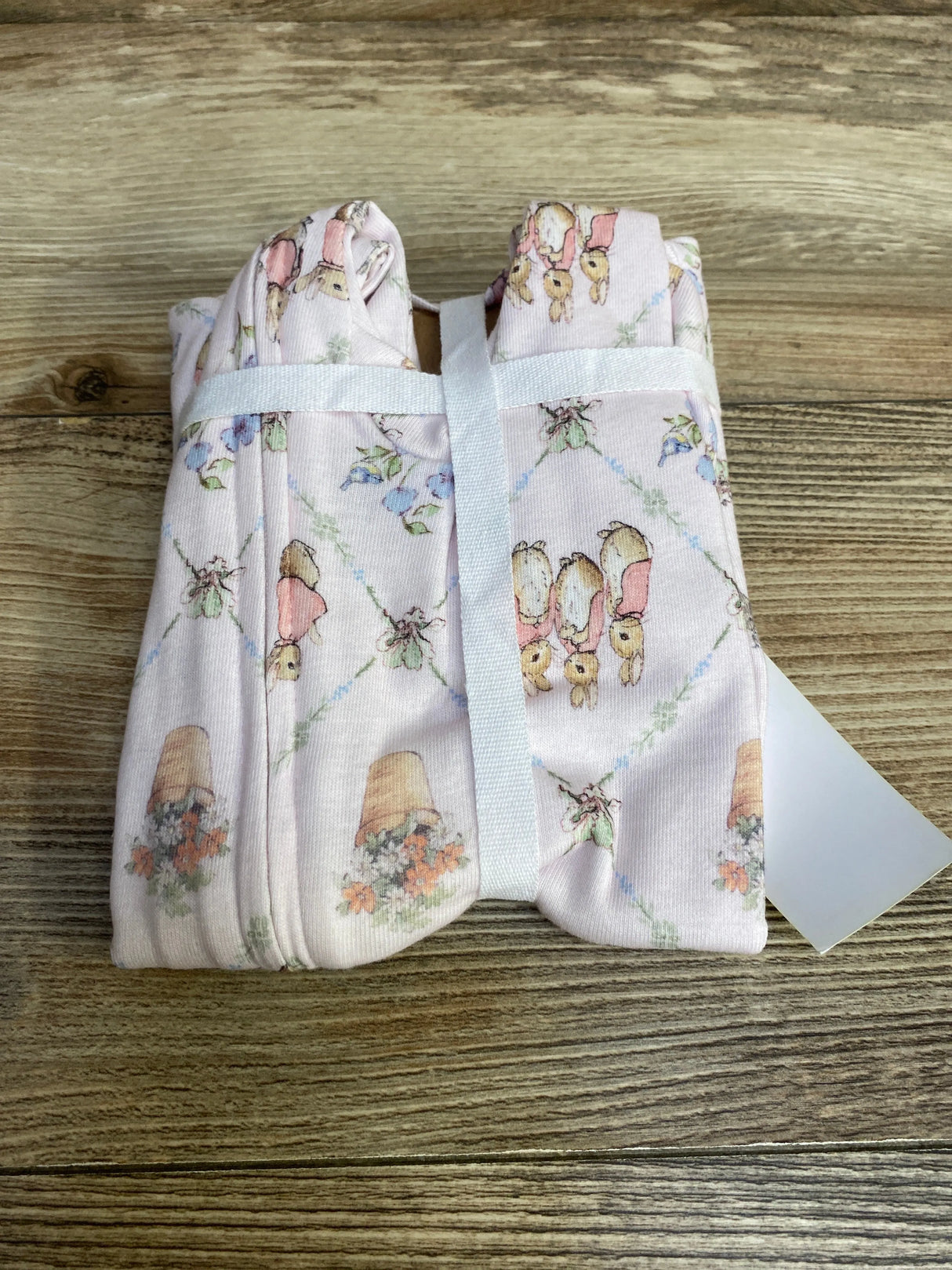 NEW Pottery Barn Kids Peter Rabbit Flopsy Organic Pajama Pink sz 0-3m - Me n Mommy To Be