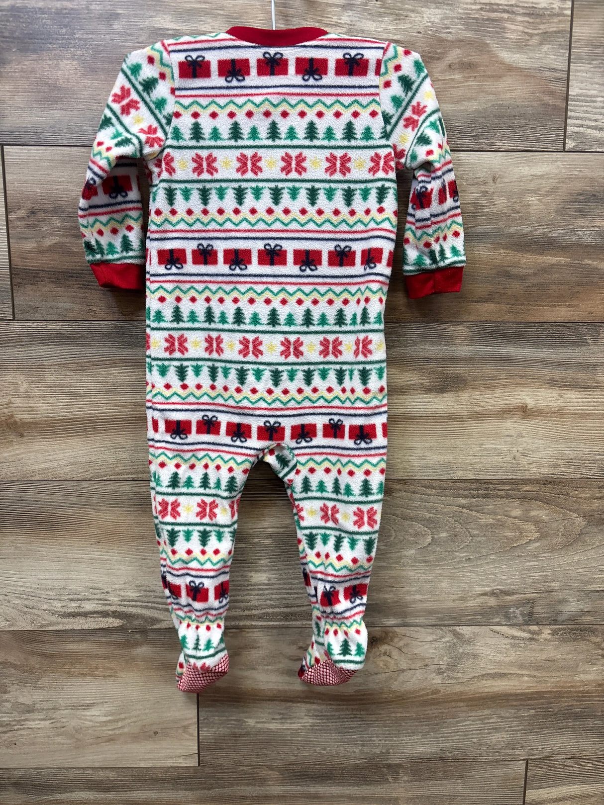 Jammies For Your Families Christmas Blanket Sleeper White sz 18m