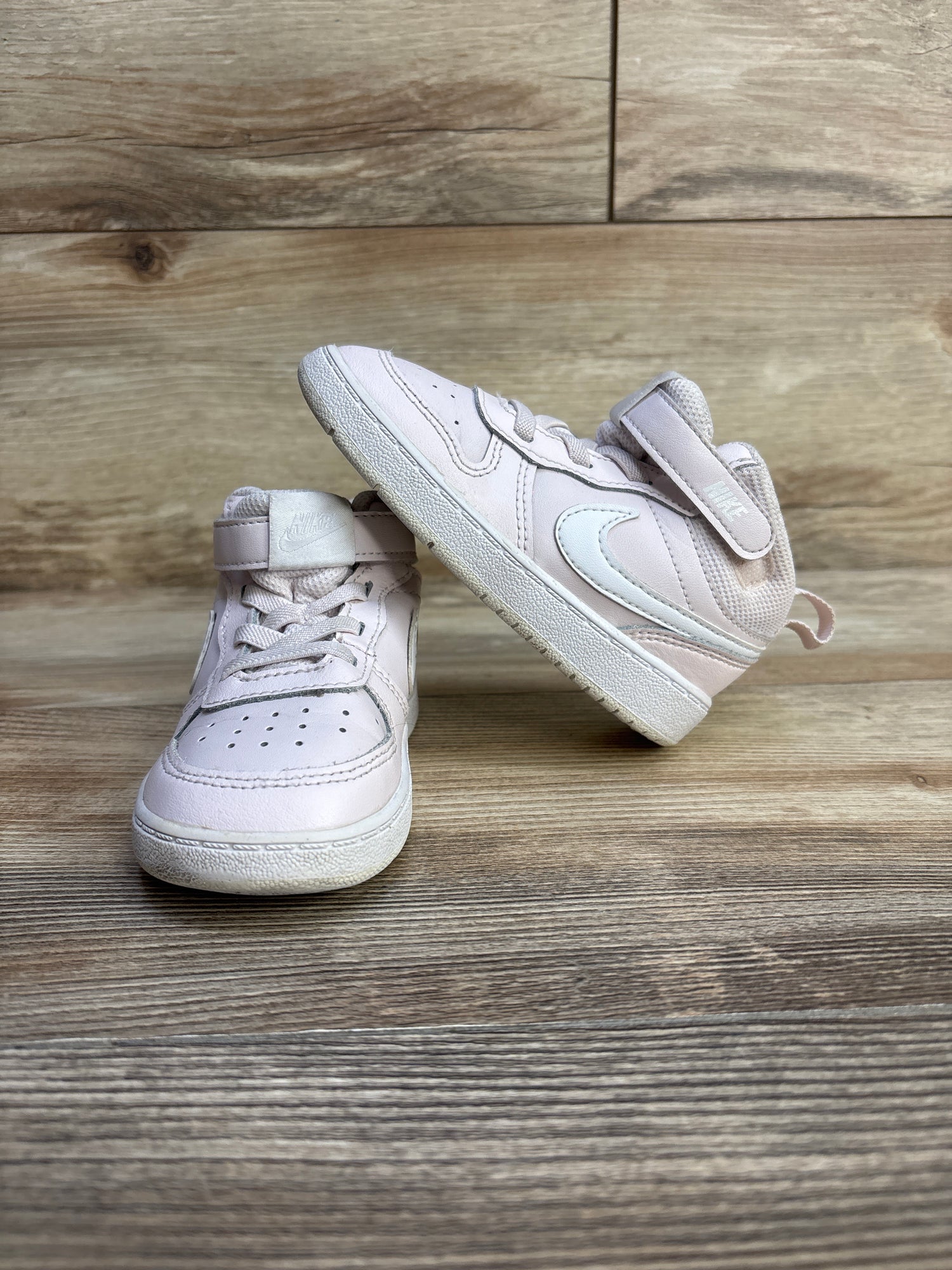 Nike Court Borough Mid 2 TD 'Pearl Pink White' Sneakers sz 8c - Me n Mommy To Be