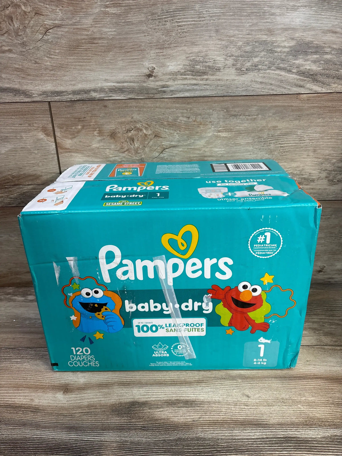 NEW Pampers Baby Dry Diapers 120ct Size 1