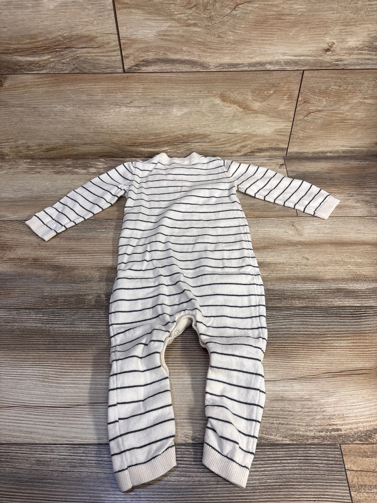 Carter's Knit Striped Henley Coverall Ivory sz 12m