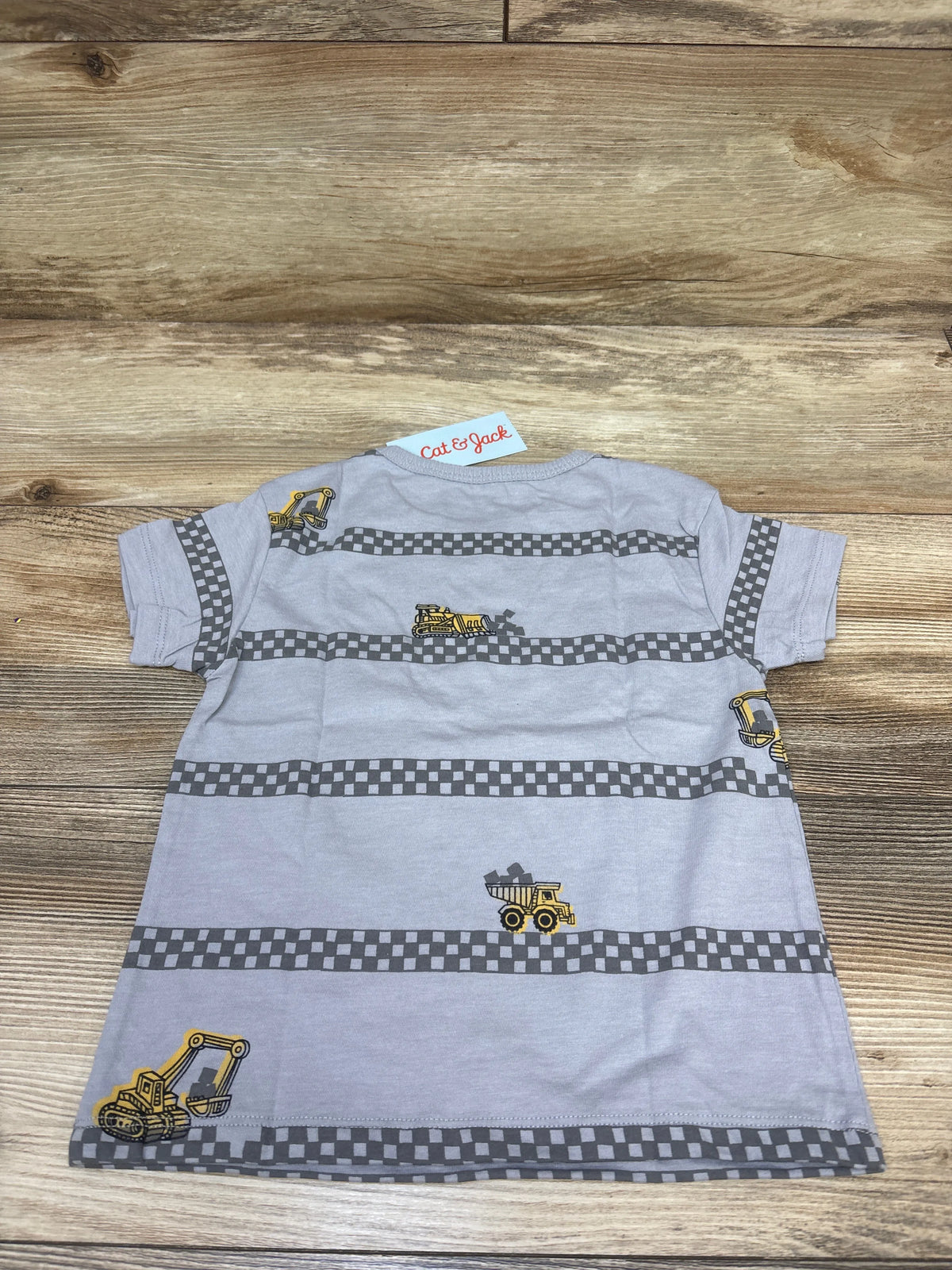NEW Cat & Jack Tractor Shirt Grey sz 2T