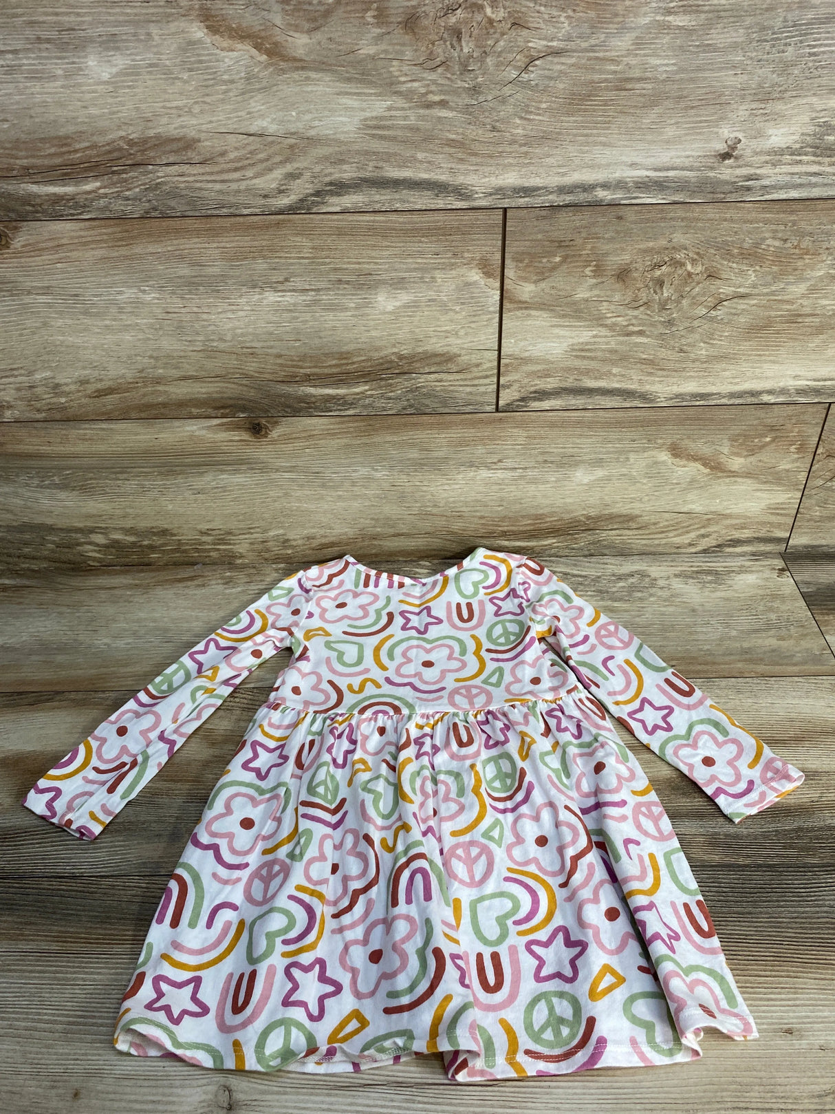 Jumping Beans All-Day-Play Shapes Dress White sz 3T