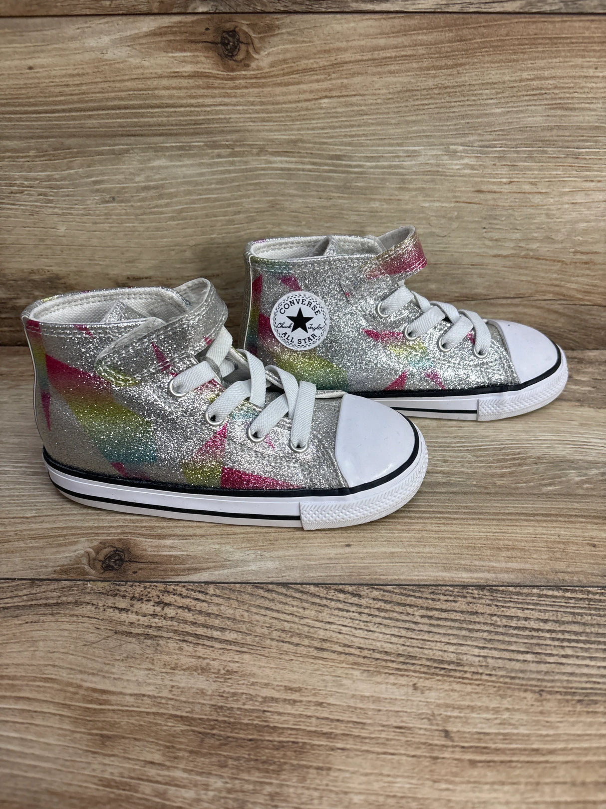 Converse Chuck Taylor All Star 1v Hi Prism Glitter Sneakers Grey sz 9c