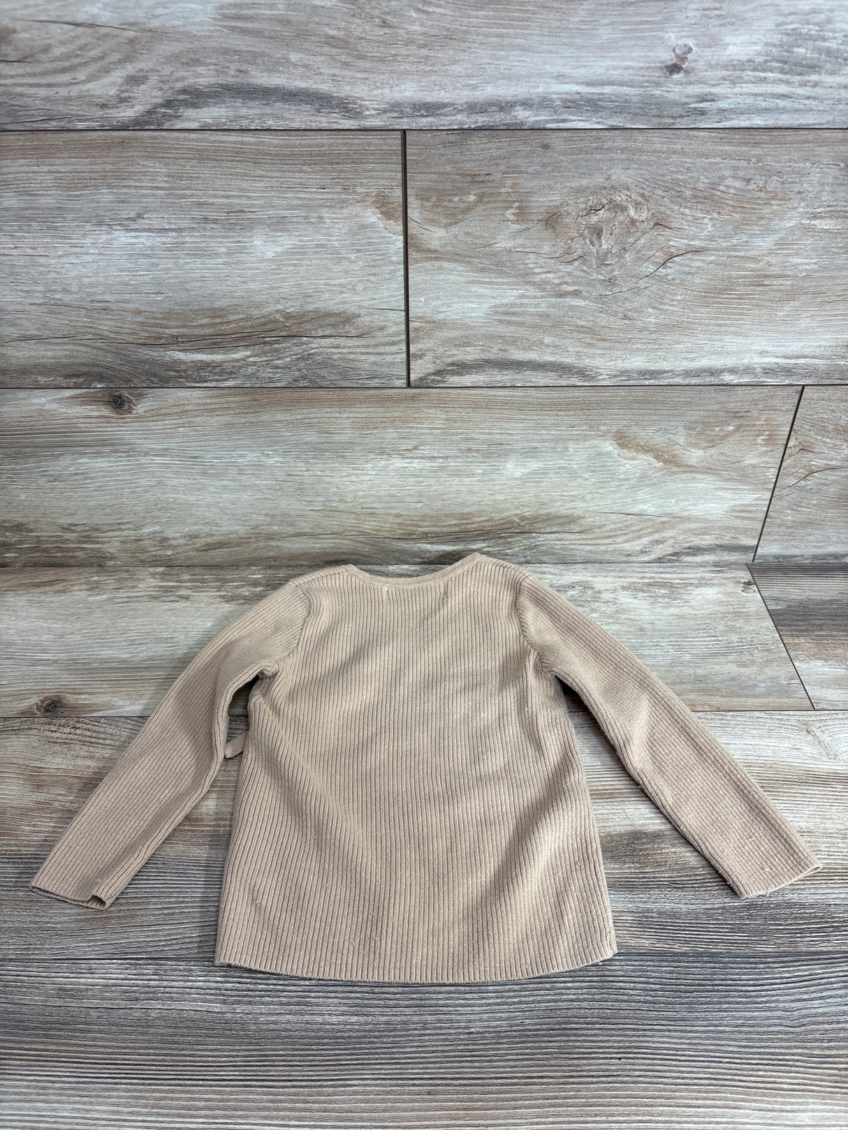 H&M Fine Knit Wrap-Front Cardigan Tan sz 3/4T