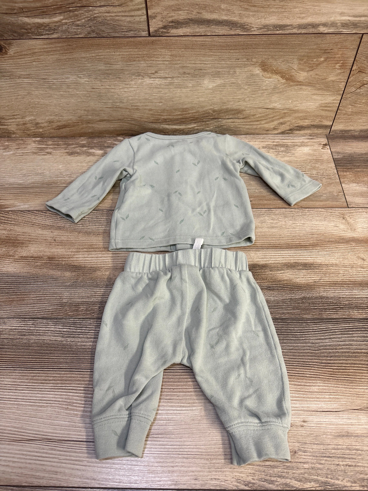 Child Of Mine 2pc Button Shirt & Pants Set Green sz 0-3m