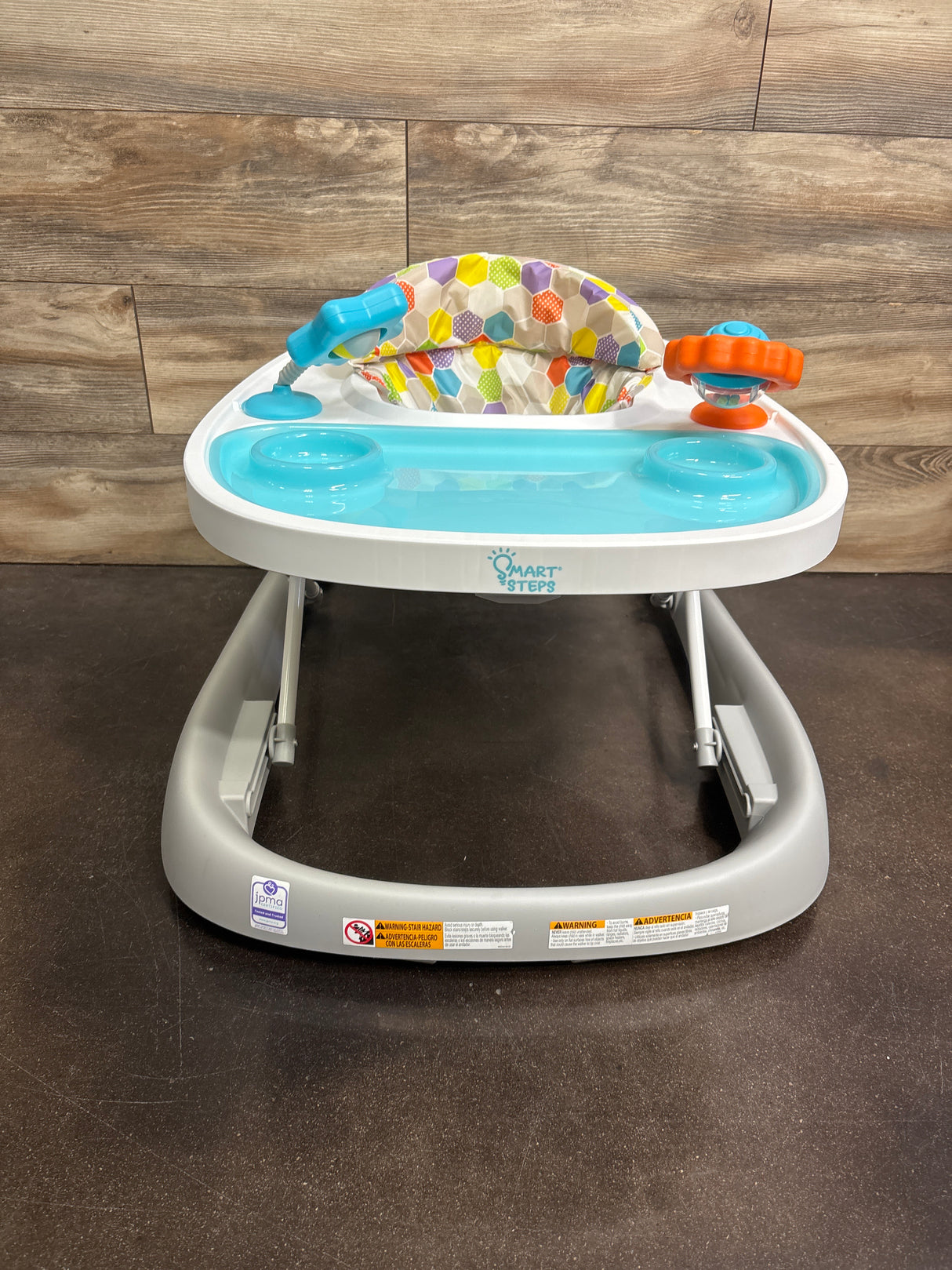 Smart Steps Dine N' Play 3-in-1 Feeding Walker with Toys - Hexagon Dots