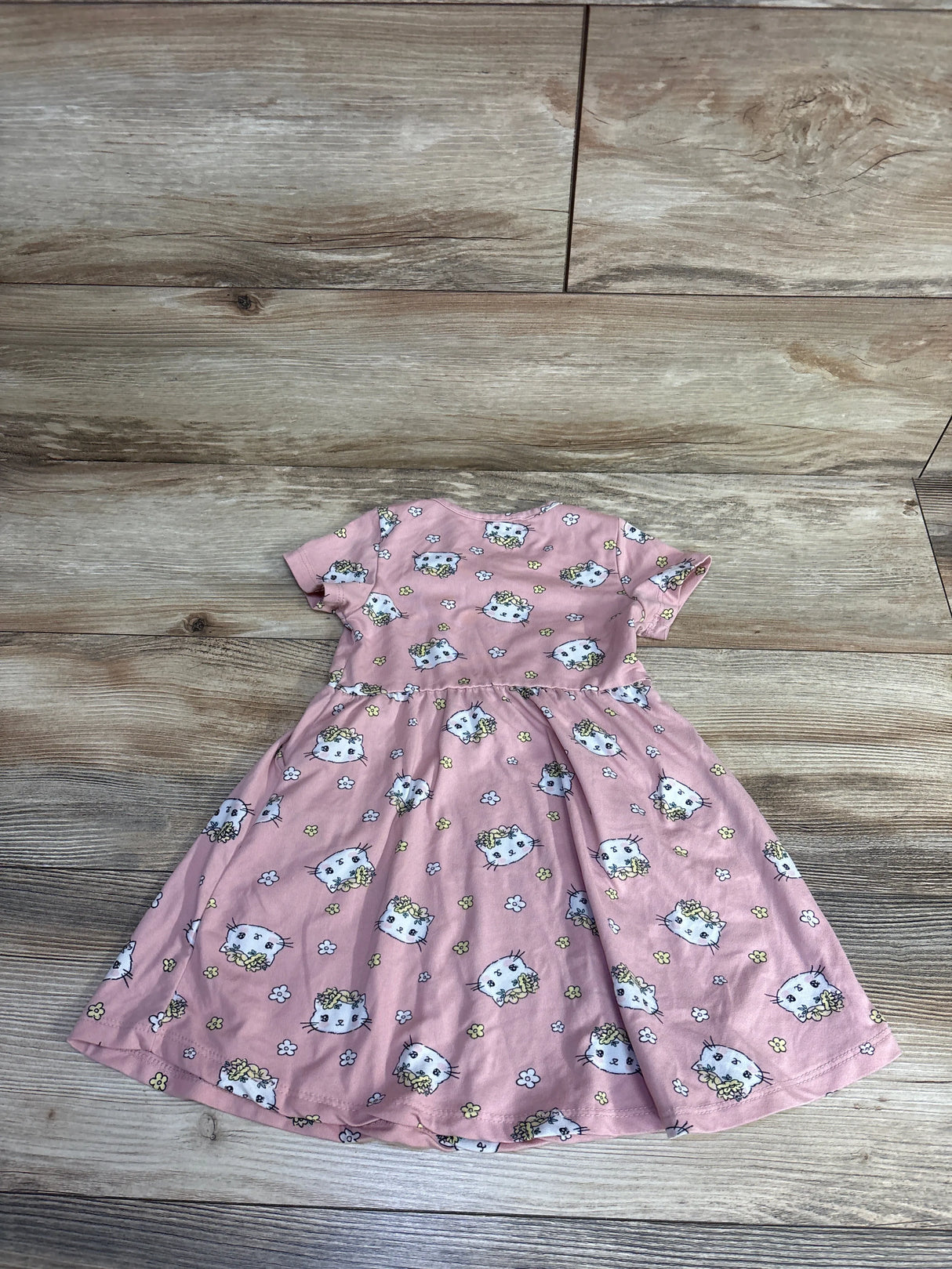 Emma & Elsa Cat Print Dress Pink sz 2T