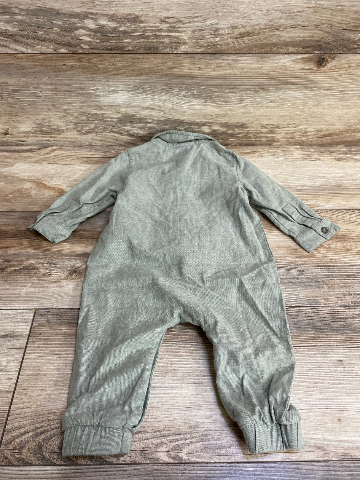 Cat & Jack Button Up Coverall Green sz 6-9m