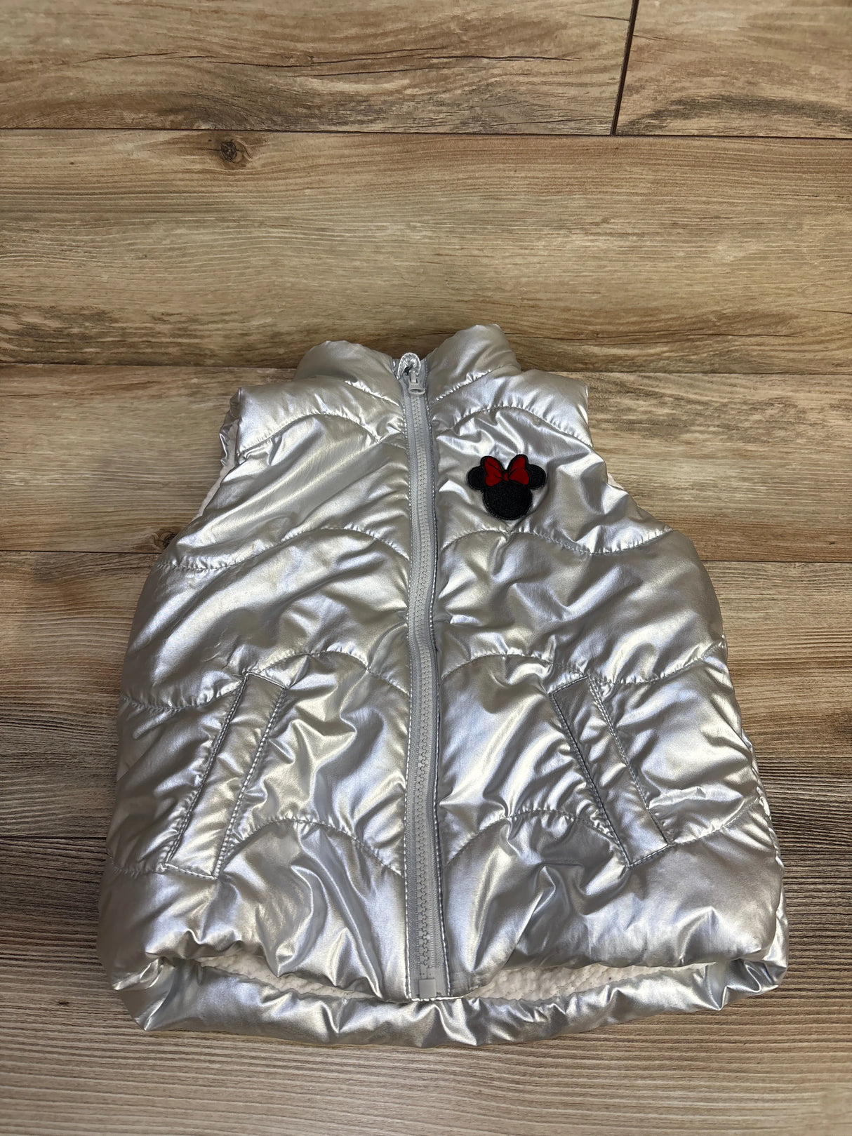 Disney Junior 3pc Puffer Metallic Jacket Set Silver sz 4T