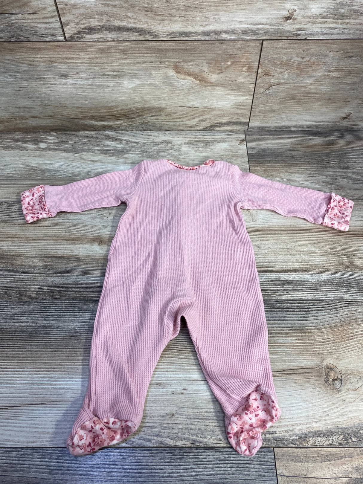 Carter's Waffle Knit Sleeper Pink sz 3m