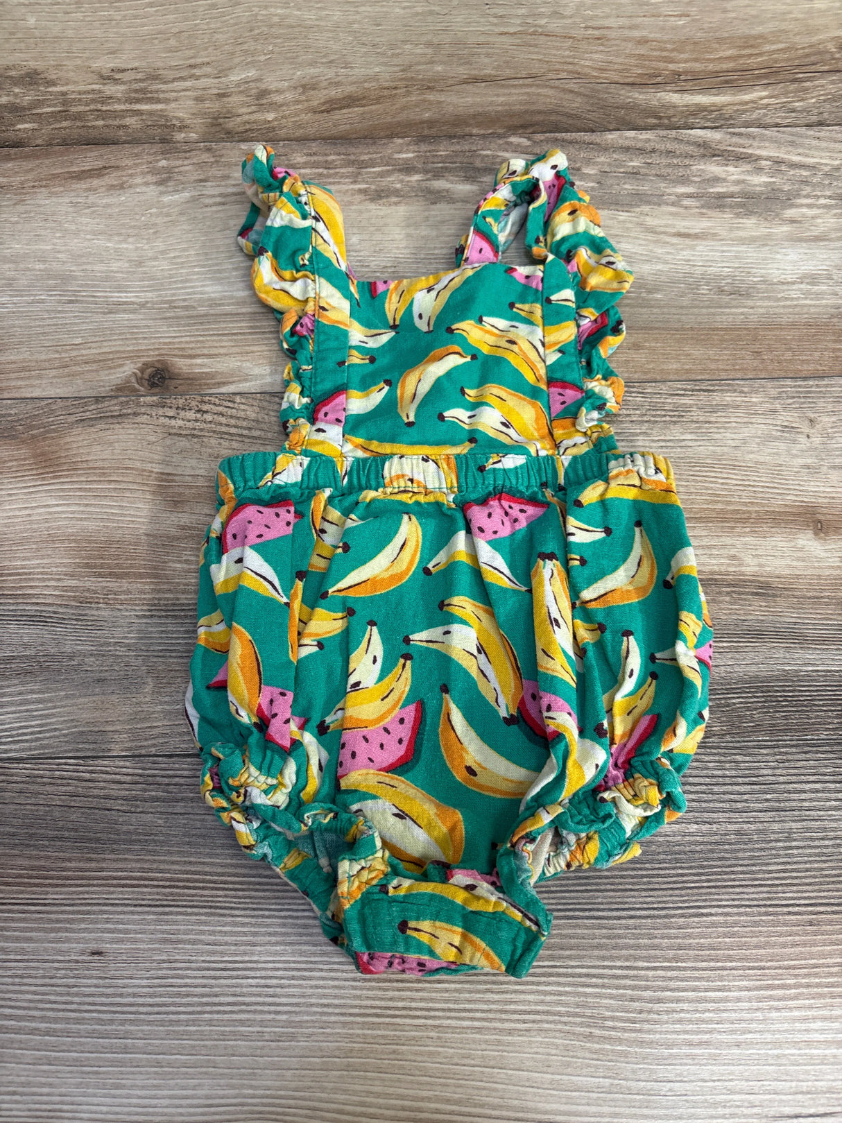 Old Navy Fruit Print Romper Green sz 18-24m - Me n Mommy To Be