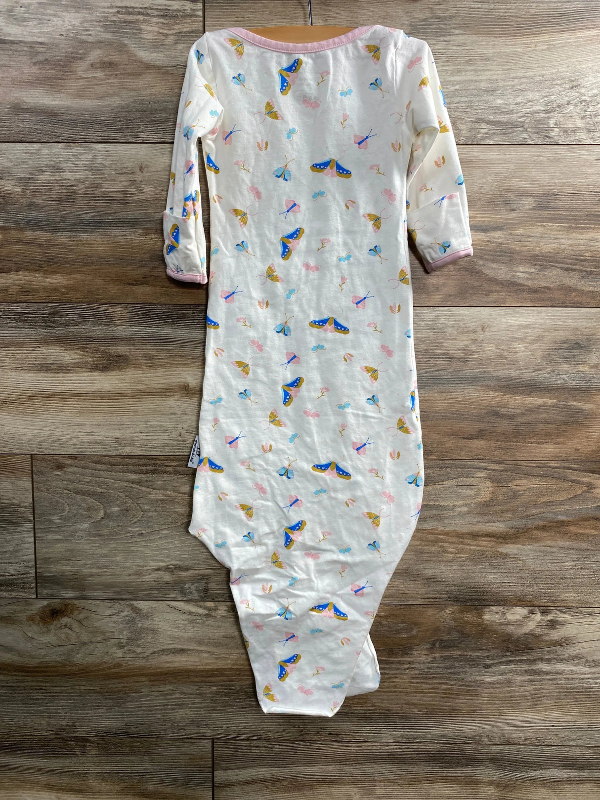 Miracle Baby Butterfly Print Knot Gown White sz 6-12m - Me n Mommy To Be