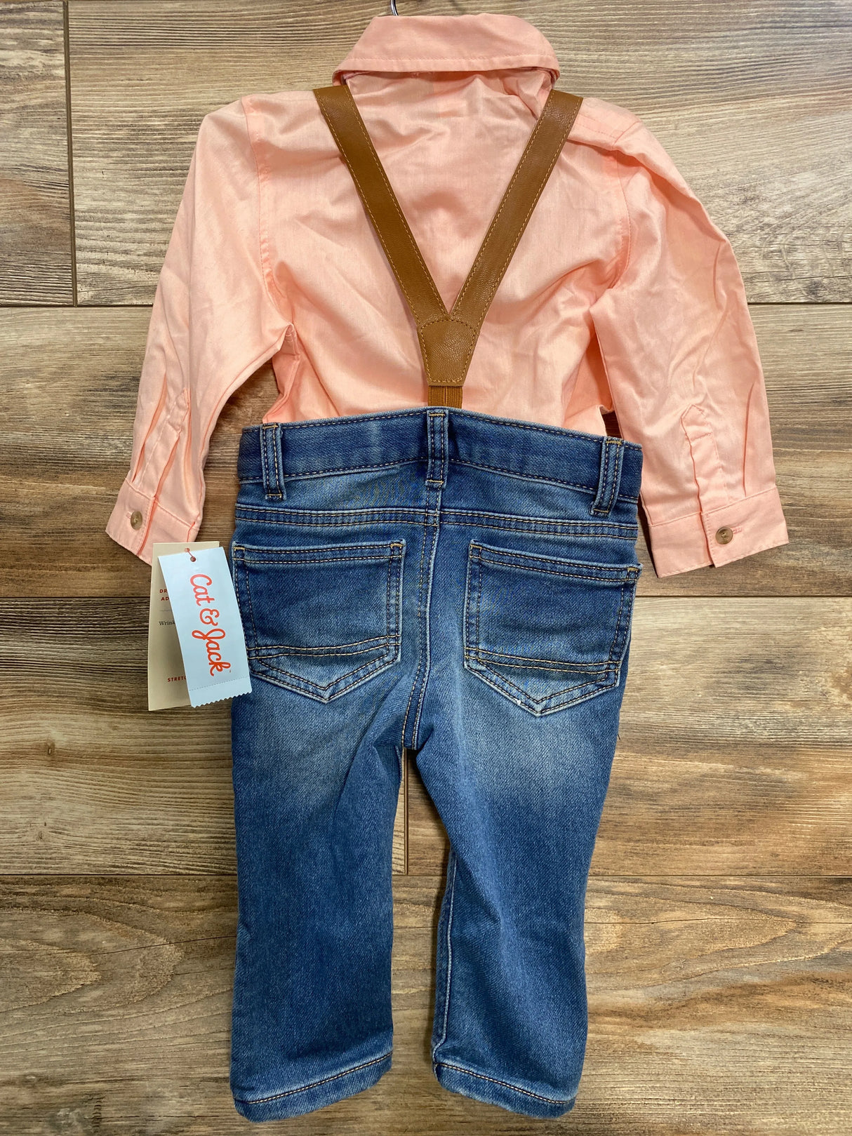 NEW Cat & Jack 4pc Suspender Set Pink sz 18m - Me n Mommy To Be