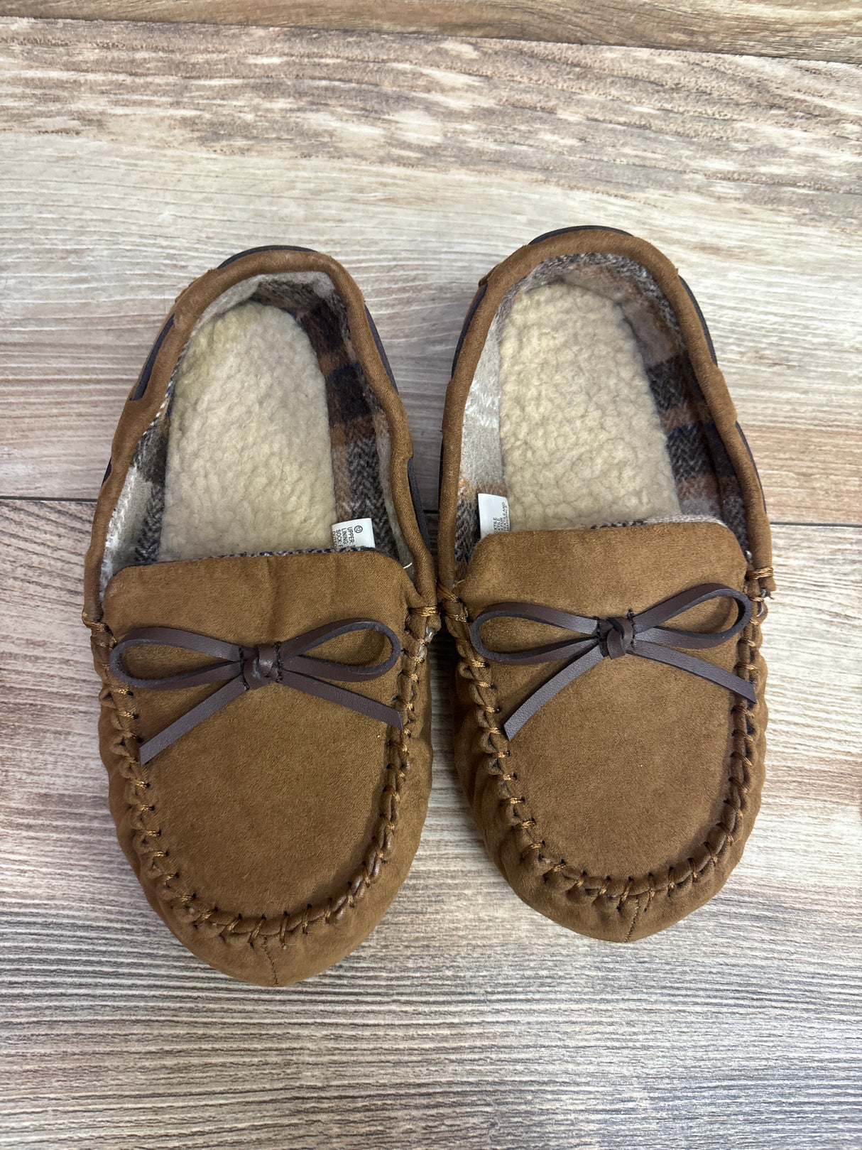 Cat & Jack Carter Moccasin Slippers Chestnut sz 12c