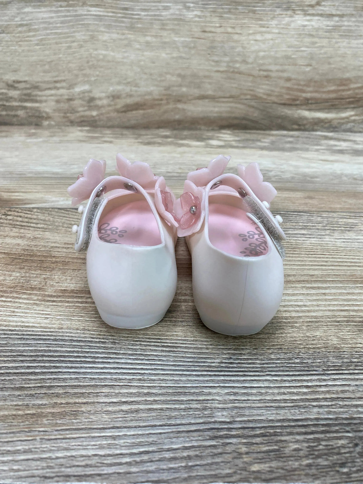 Mini Melissa Jelly Ultragirl Flowers Mary Jane Flats Pink sz 5c - Me n Mommy To Be