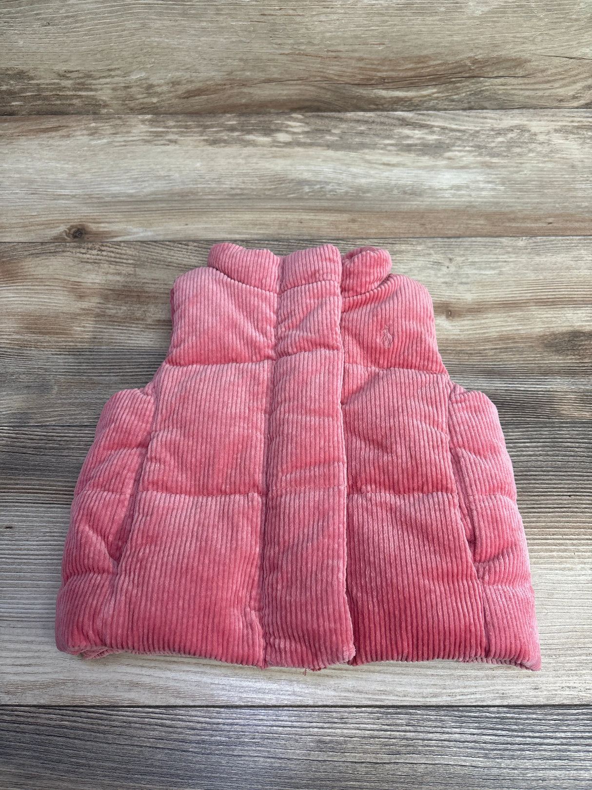 Ralph Lauren Stretch Corduroy Down Vest Pink sz 12m