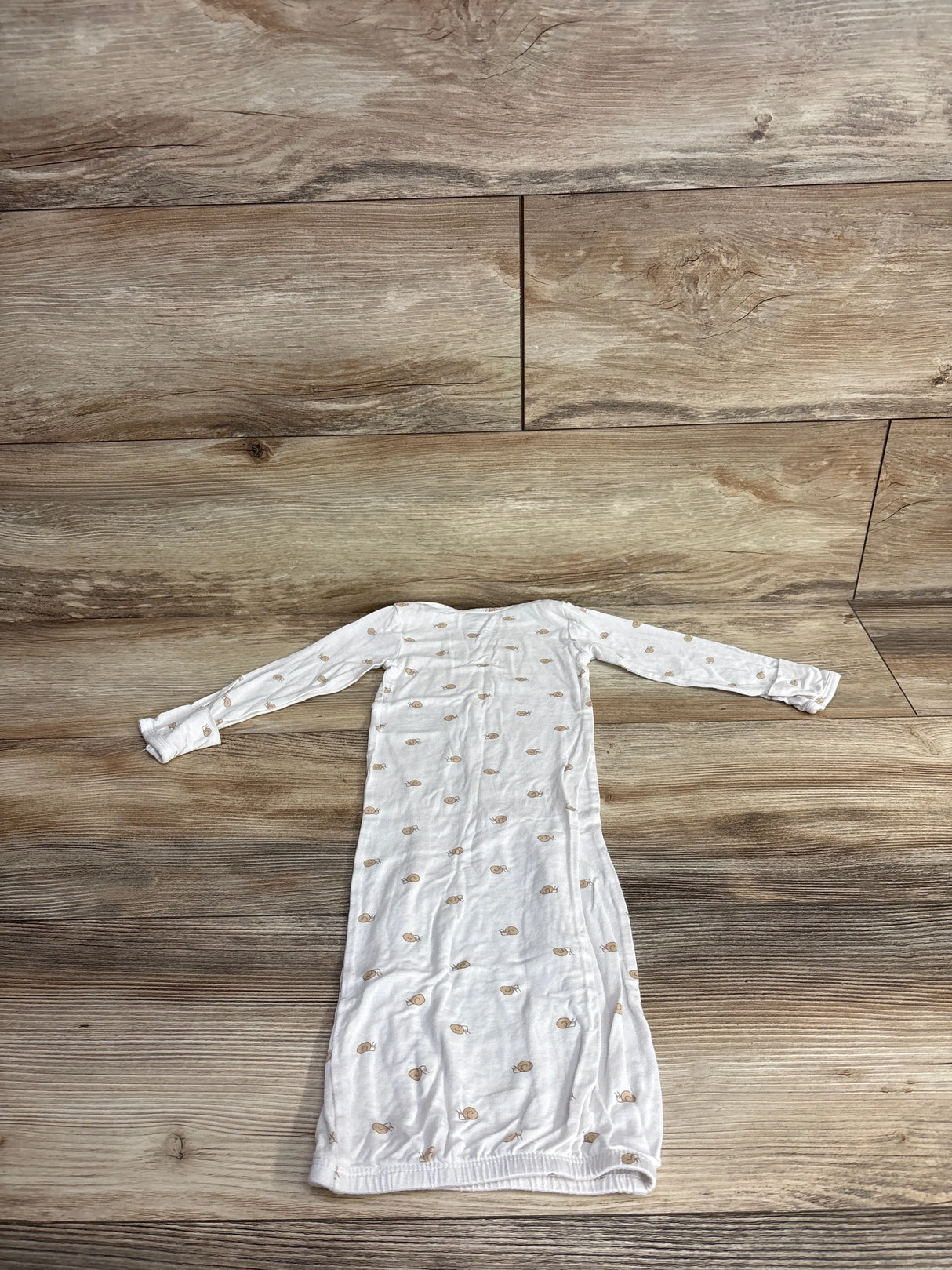 Carter's Snail Print Sleeper Gown White sz 3m