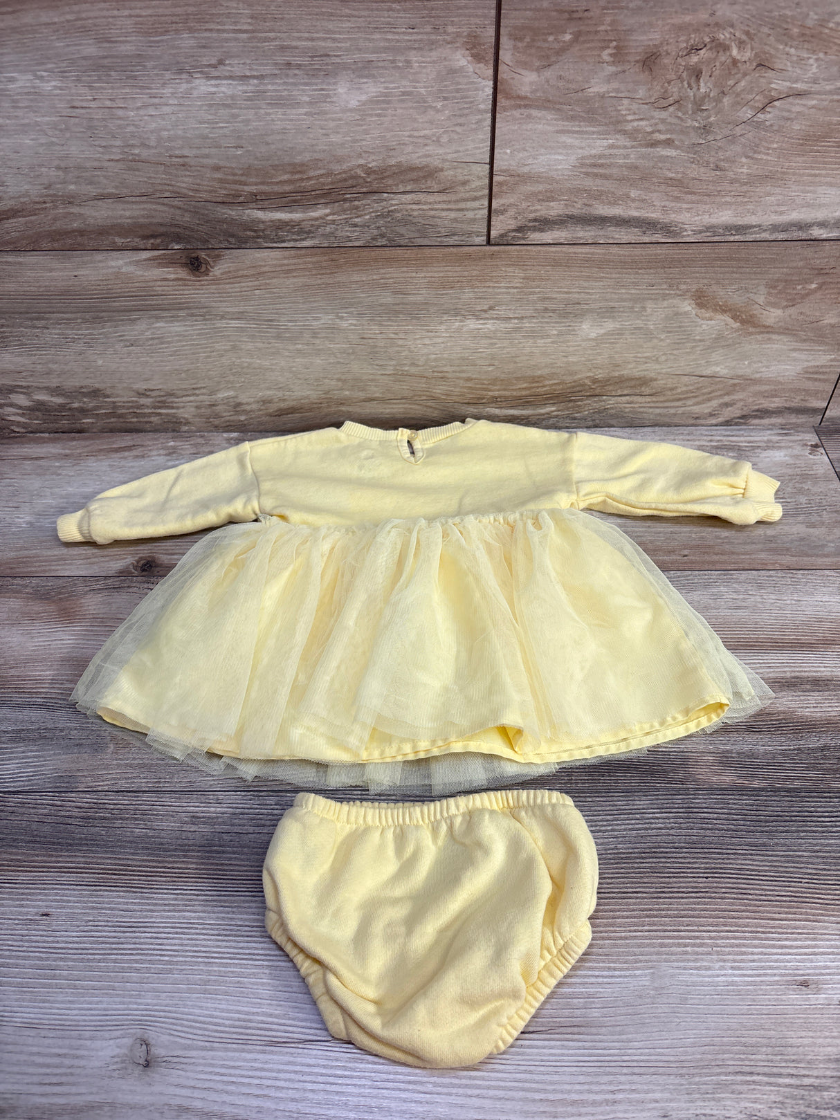 Disney Baby 2pc Winnie The Pooh Sweatshirt Dress & Bloomers Set Yellow sz 6/9m