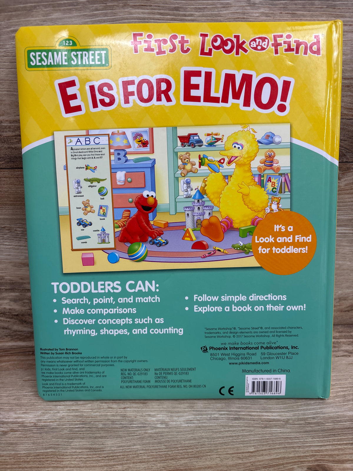 Sesame Street - E is for Elmo! ABCs - My First Look and Find Board Book
