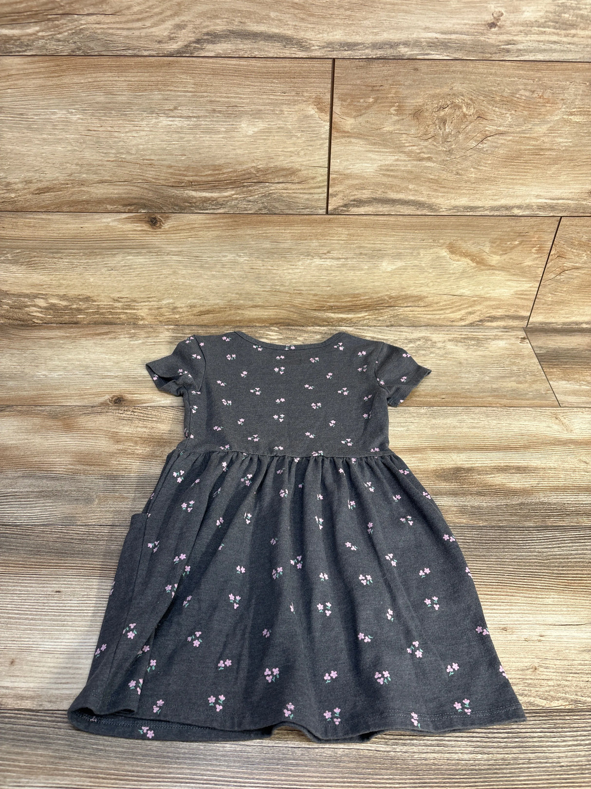 Cat & Jack Floral Pocket Dress Grey sz 4/5T