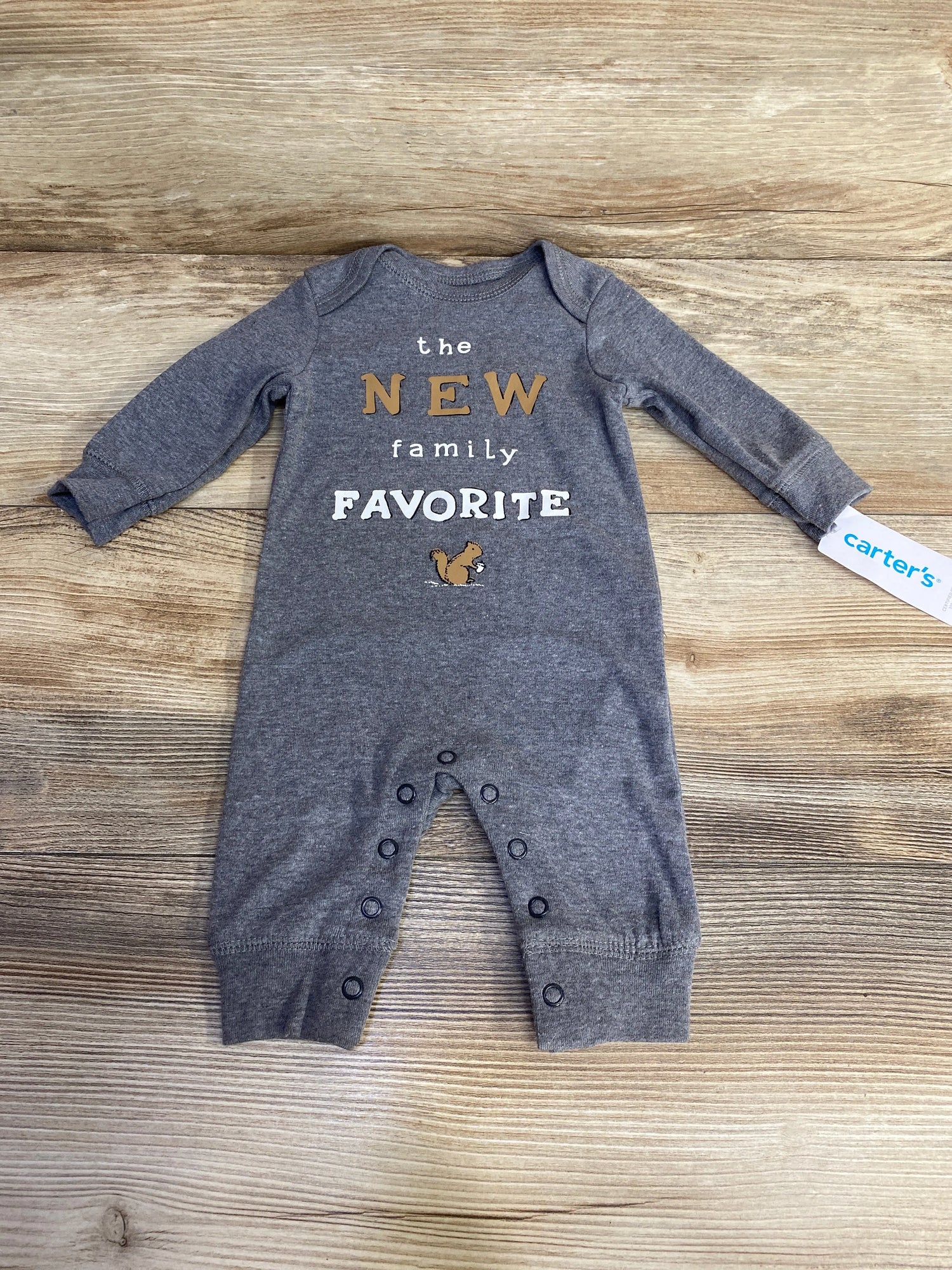 NEW Carter's The New Family Favorite Coverall Grey sz 3m - Me n Mommy To Be