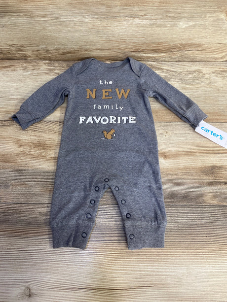 NEW Carter's The New Family Favorite Coverall Grey sz 3m - Me n Mommy To Be