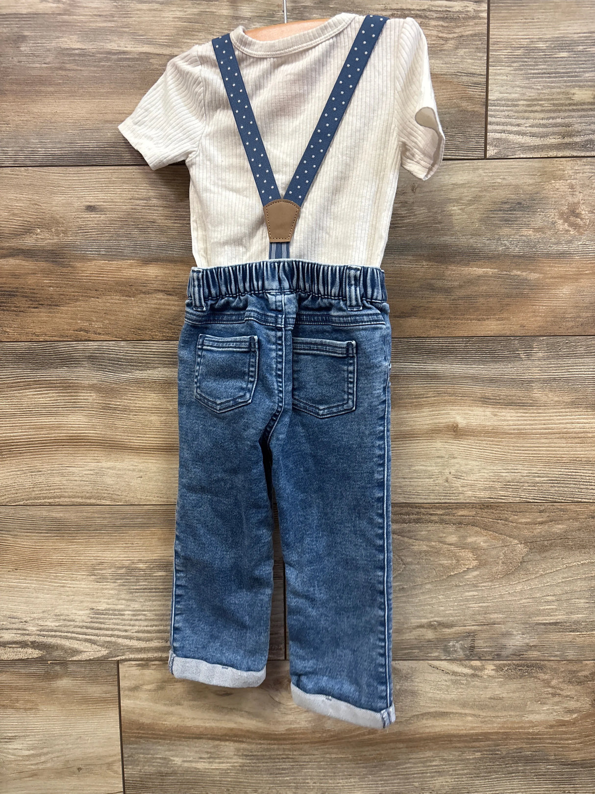 Cat & Jack 3pc Suspender Set White sz 18m