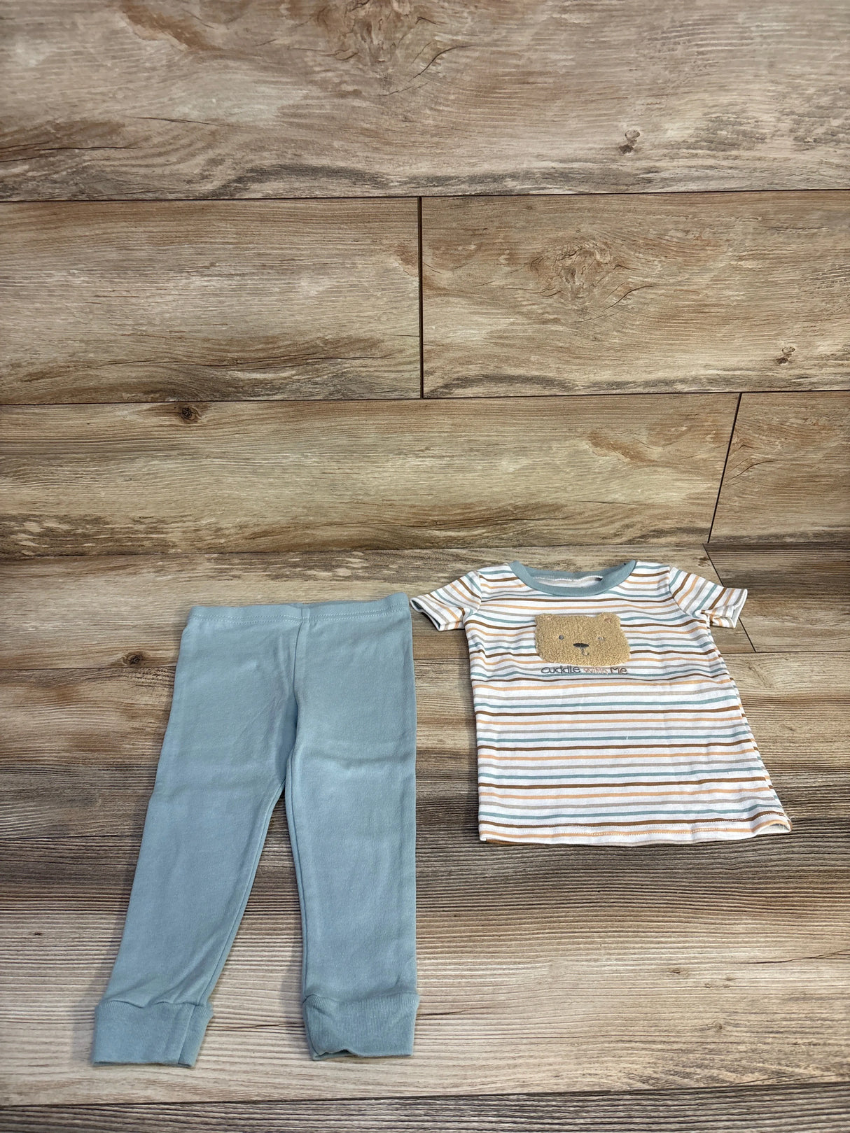 Millie & Myles 2pc Striped Pajama Set White sz 24m