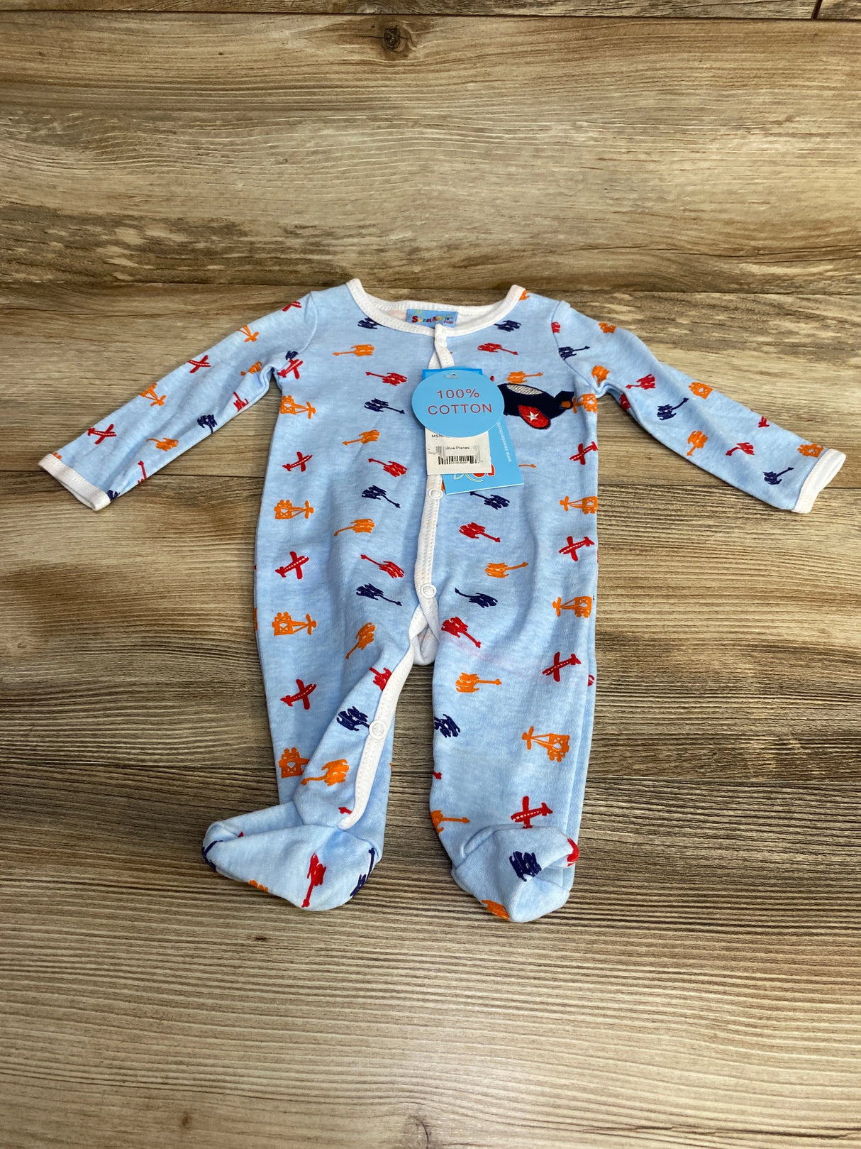 NEW Sweet & Soft Helicopter Sleeper Blue sz Preemie - Me n Mommy To Be
