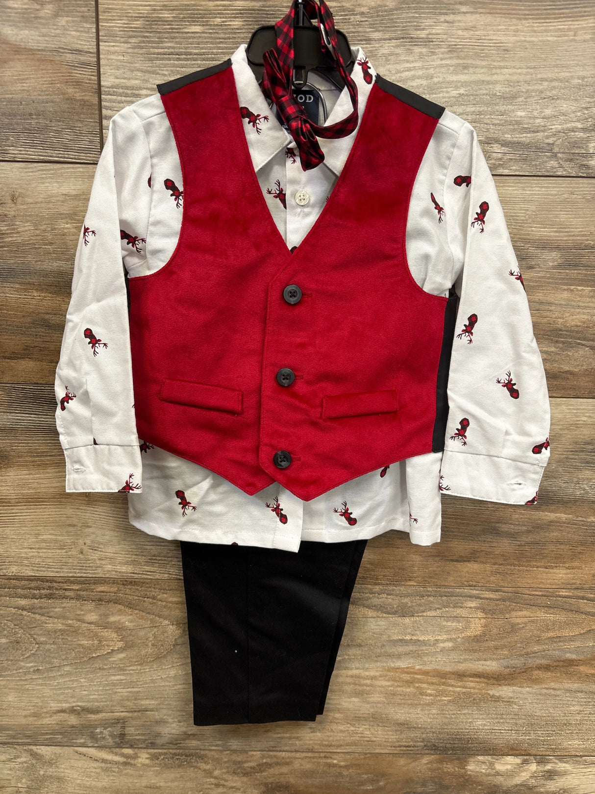 IZOD 4pc Velvet Vest Set White sz 24m