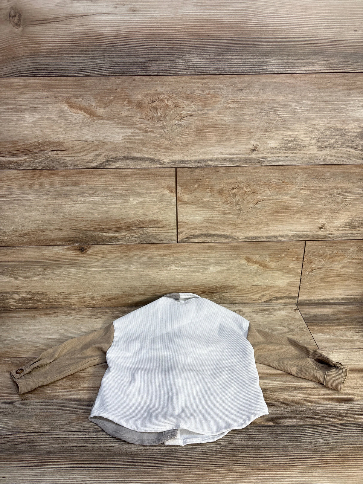 Shein Corduroy Button-Up Shirt White sz 12-18m