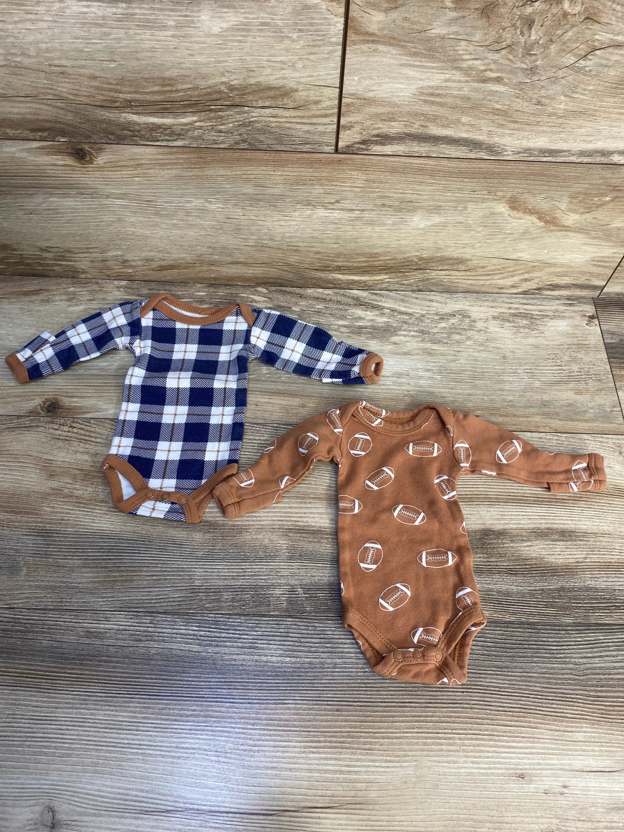 Hudson Baby 2pk Long Sleeve Bodysuits sz Preemie