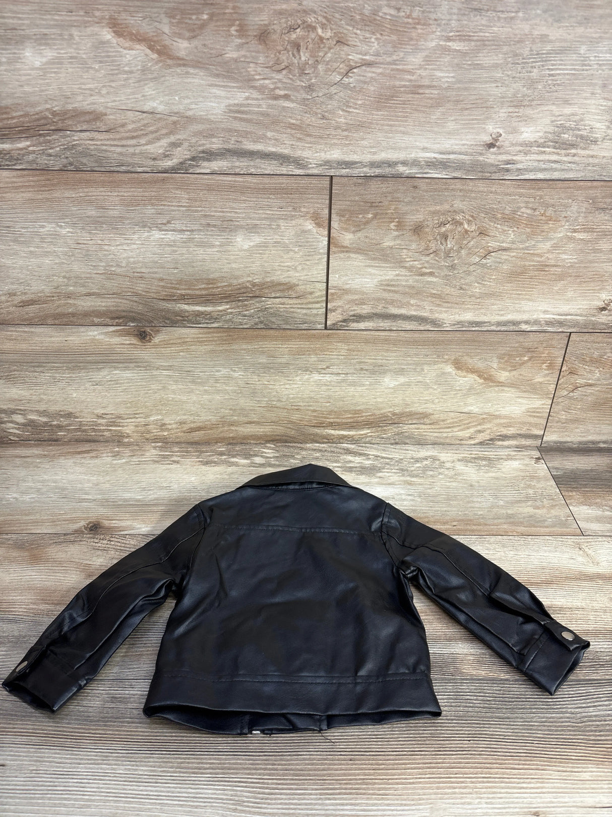 Blueberi Boulevard Pleather Full Zip Jacket Black sz 24m