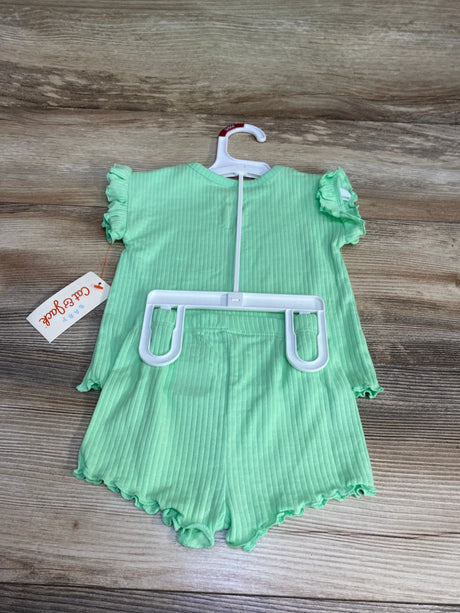 NEW Cat & Jack 2pc Shirt & Shorts Green sz 3-6m - Me n Mommy To Be