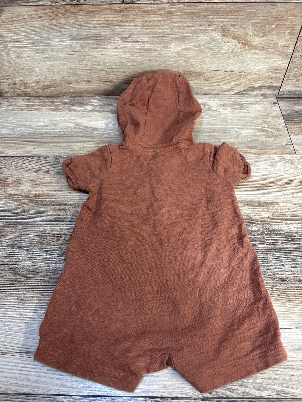 Carter's Hooded Hello Shortie Romper Brown sz 6m