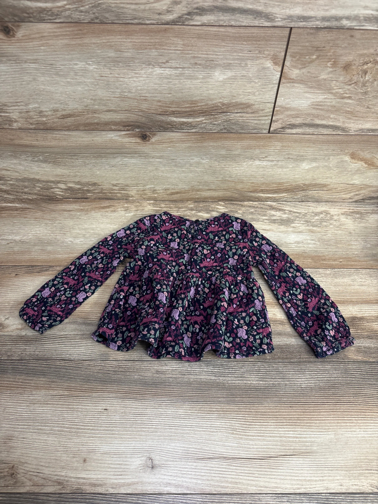 Dip Floral Peplum Top Navy sz 2T