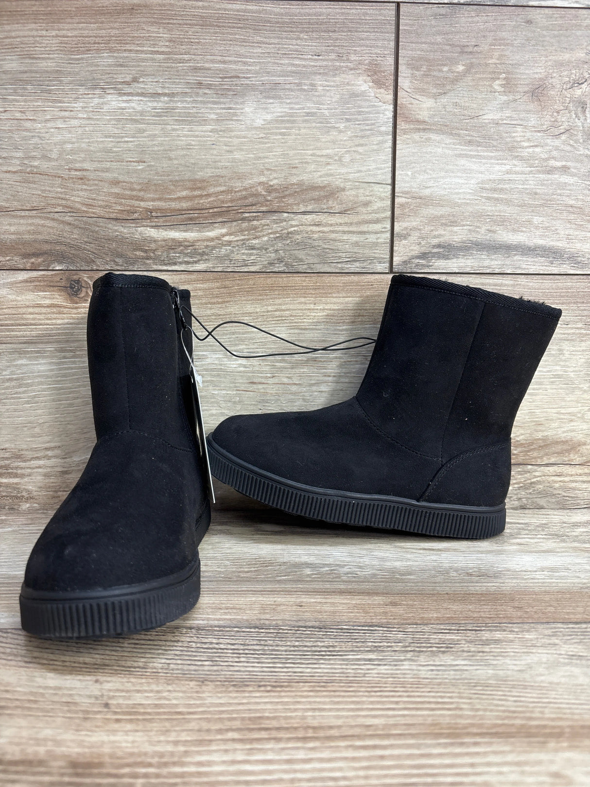 NEW Cat & Jack Holland Shearling Style Boots Black sz 13c