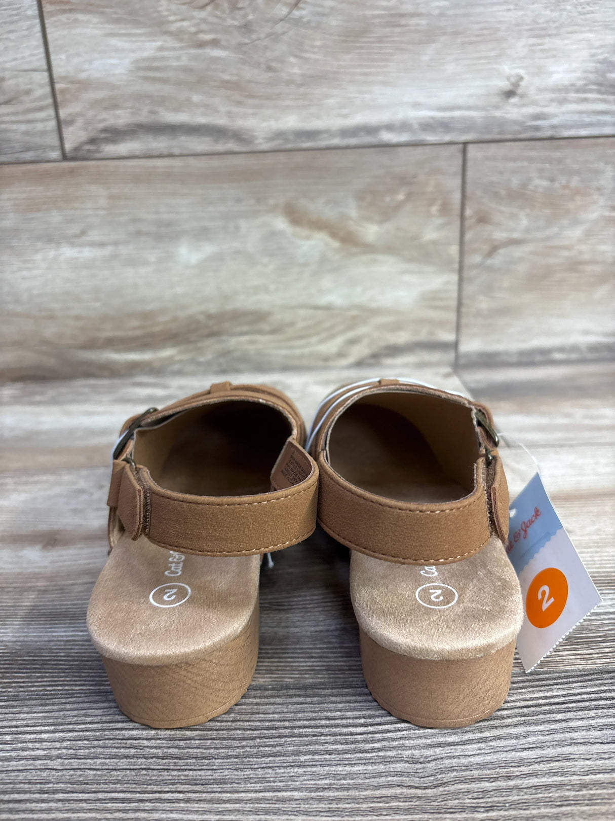 NEW Cat & Jack Rainey Clogs Cognac sz 2Y