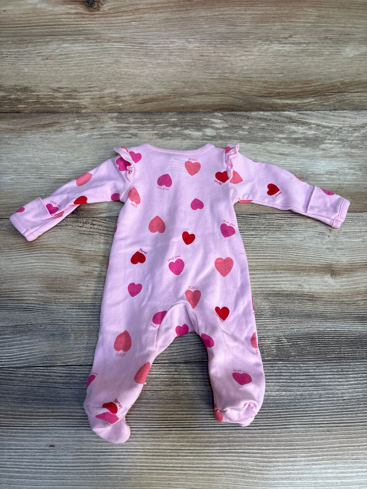 Child Of Mine Heart Print Sleeper Pink sz Preemie
