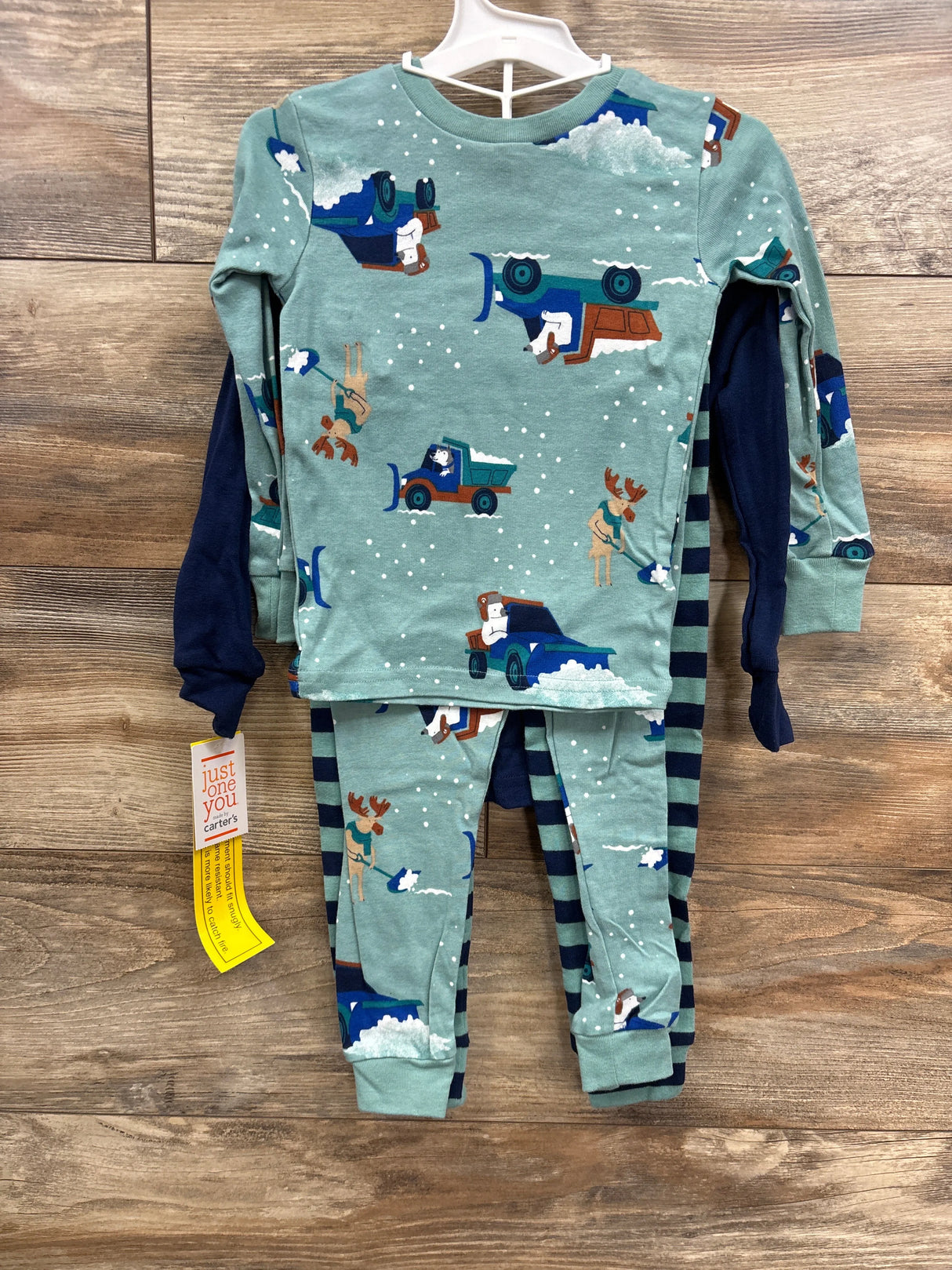 NEW Just One You 4pk Moose Pajama Set Blue sz 2T