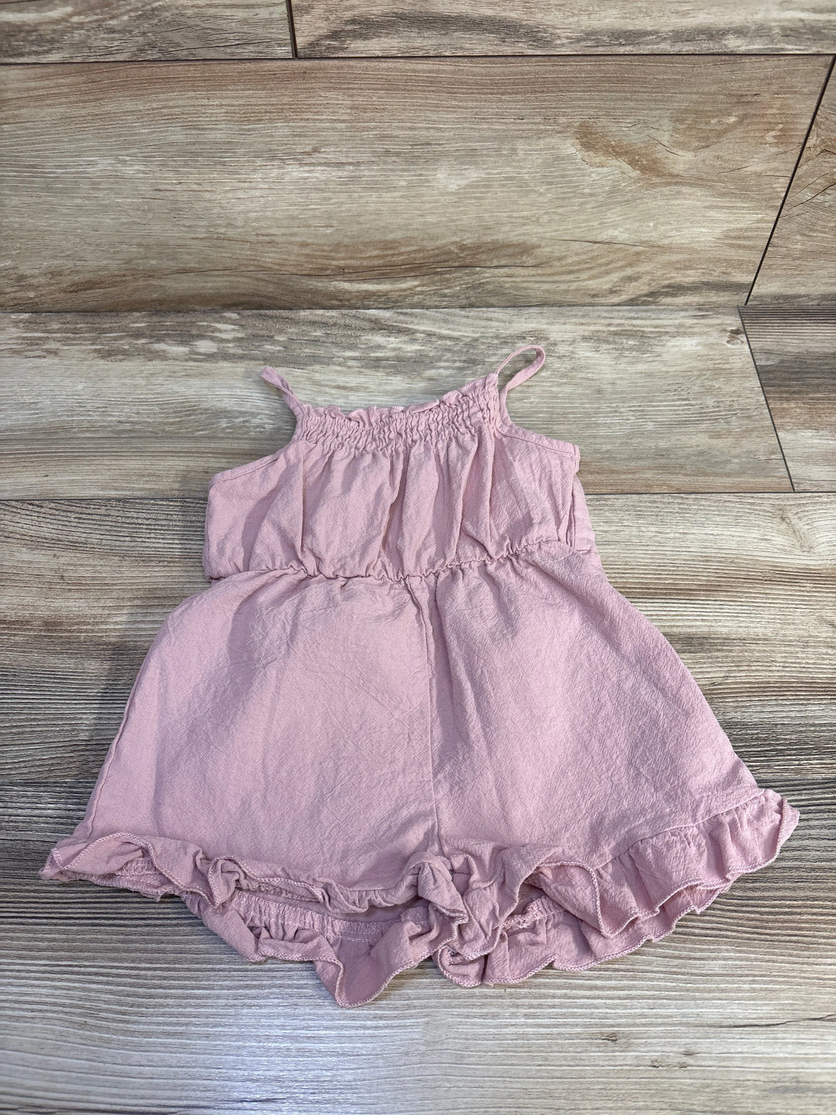 Shein Smocked Tank Shortie Romper Pink sz 12-18m