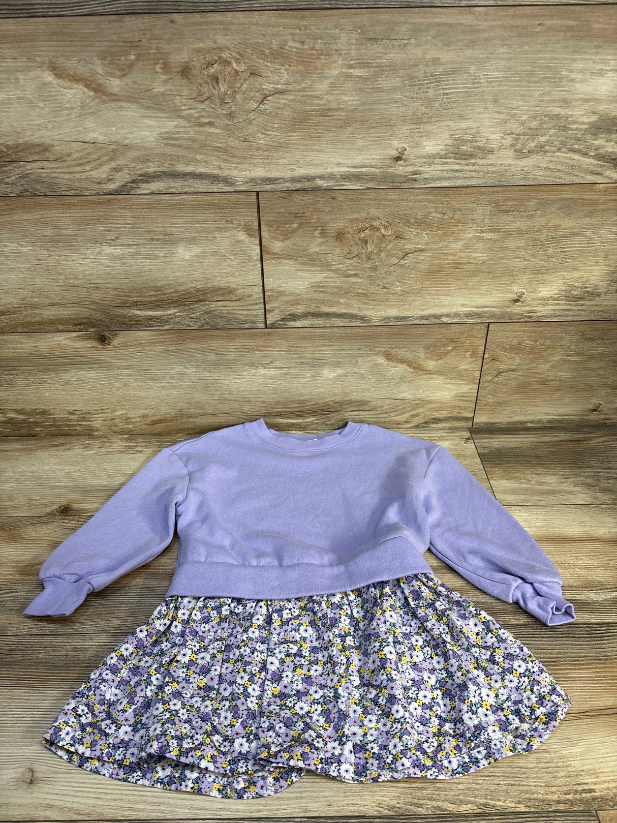 Baby Gap Floral Sweater Knit Tunic Lilac sz 4-5T