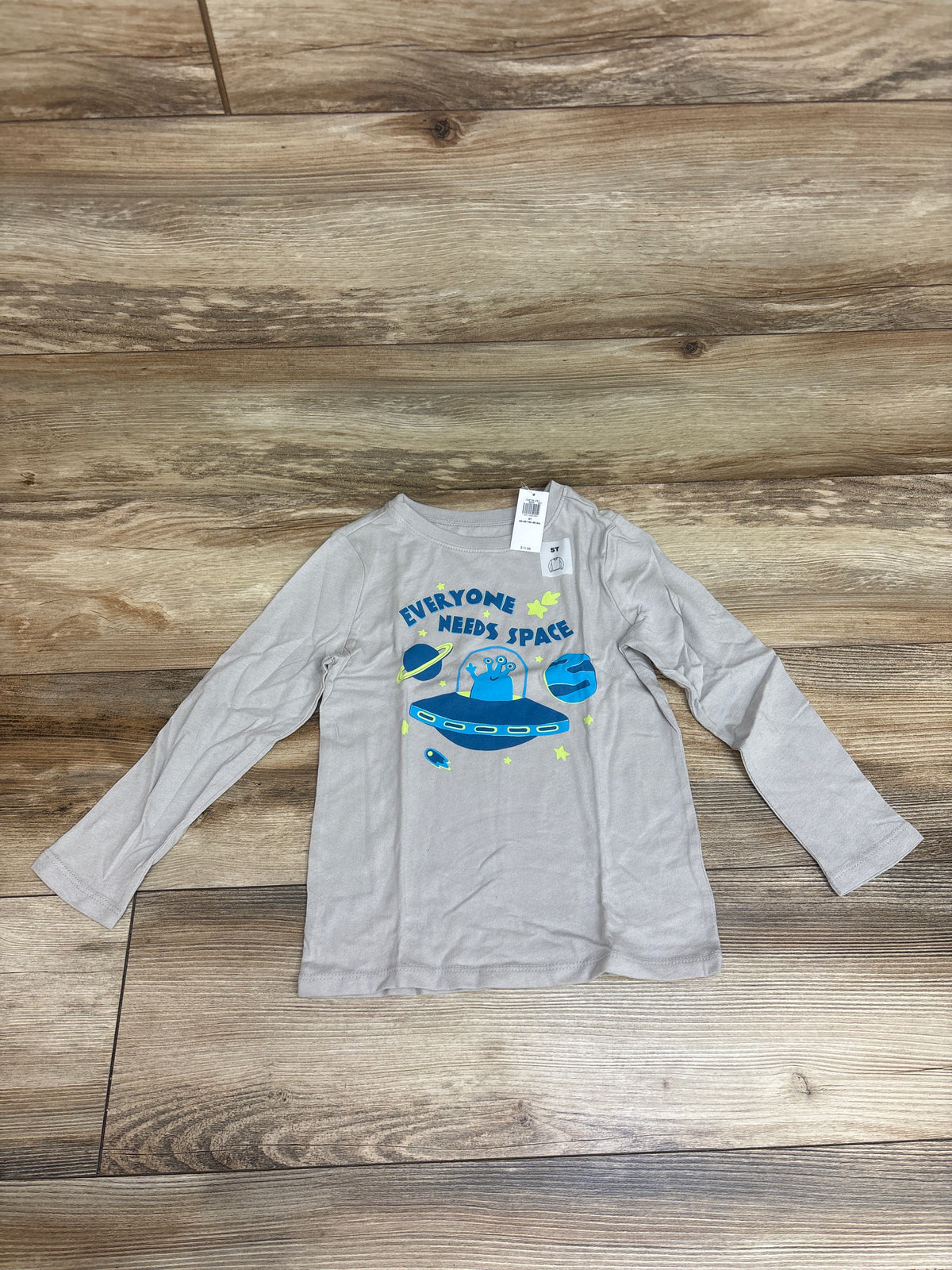 NEW Old Navy Everyone Needs Space Long Sleeve Shirt Grey sz 5T