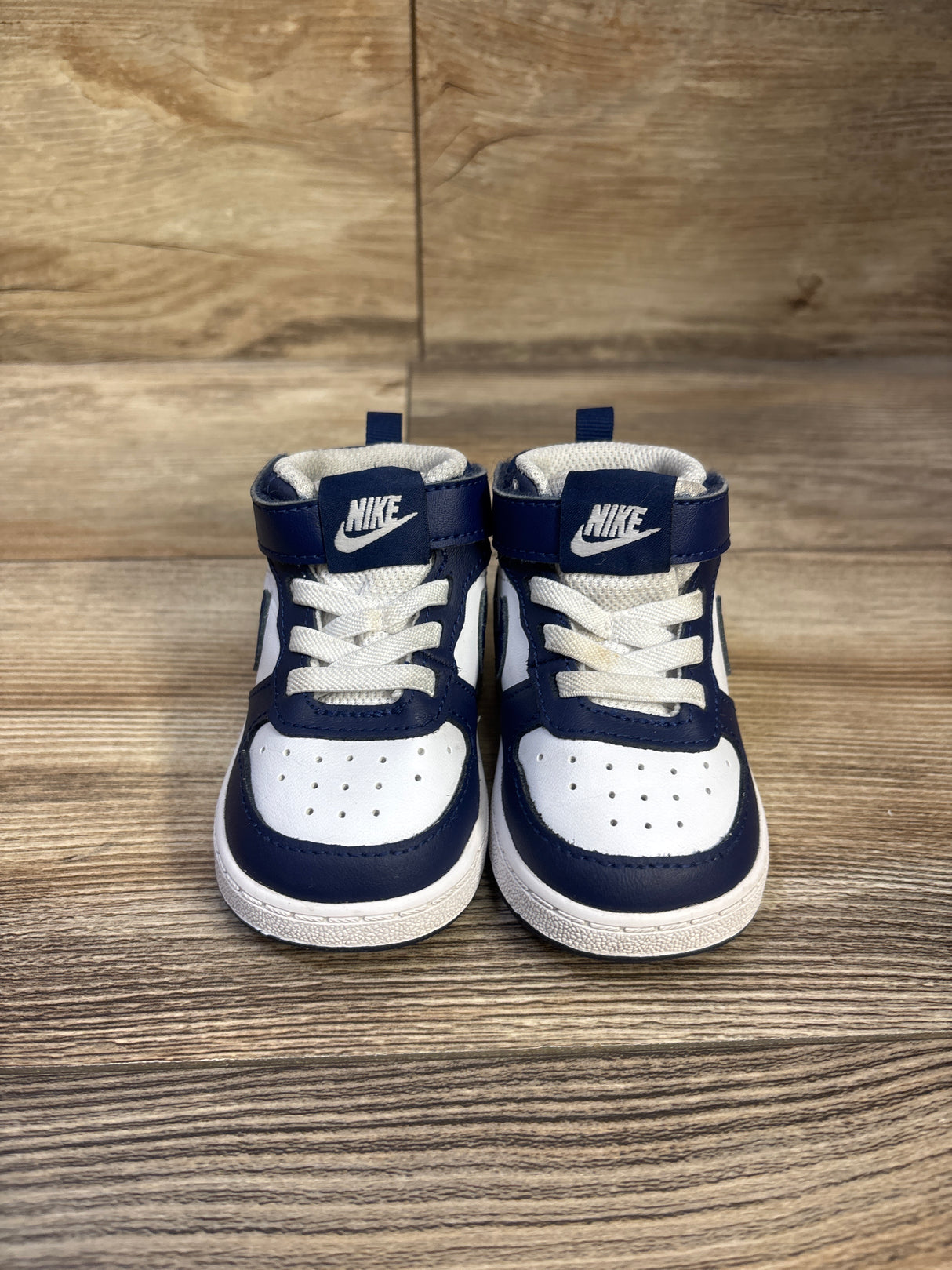 Nike Court Borough Mid 2 TD 'White Signal Blue' Sneakers sz 4c