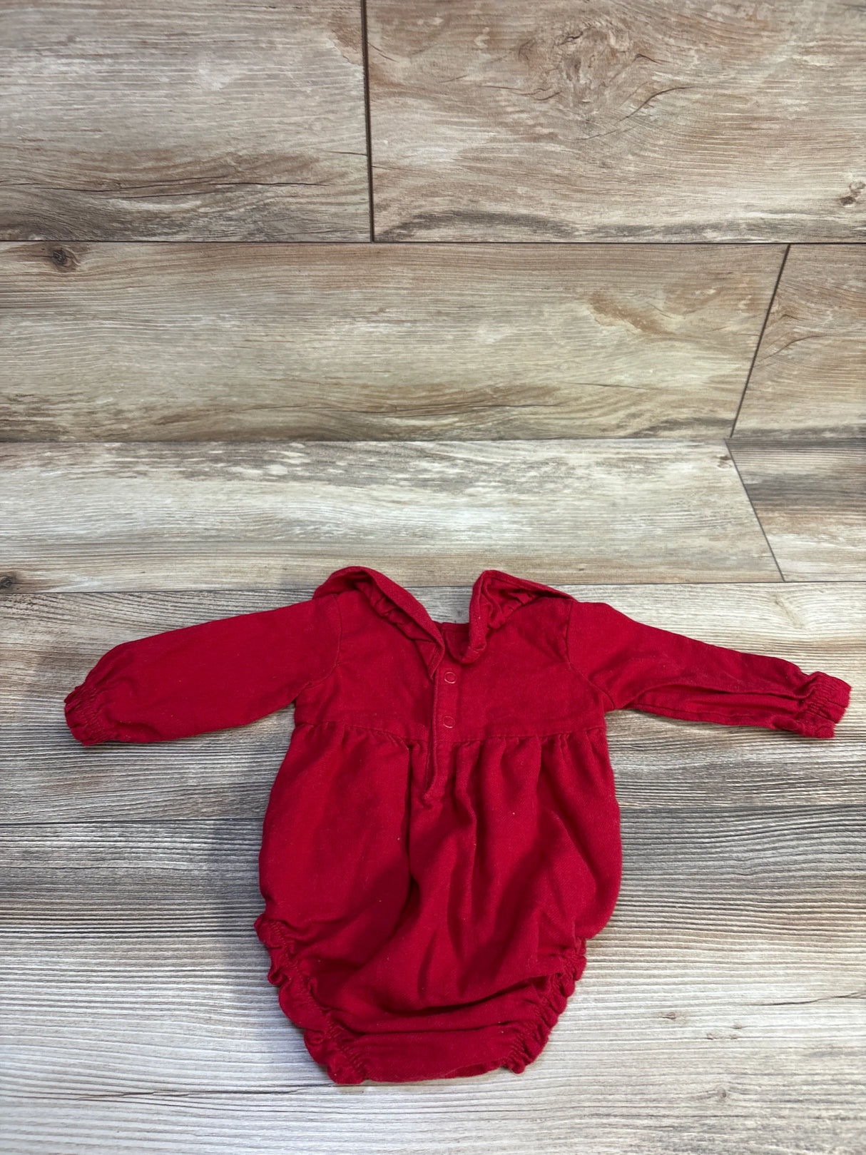 Just One You Collared Long Sleeve Bubble Romper Red sz 3m